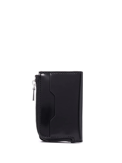 Diesel logo-print zip-up leather wallet outlook