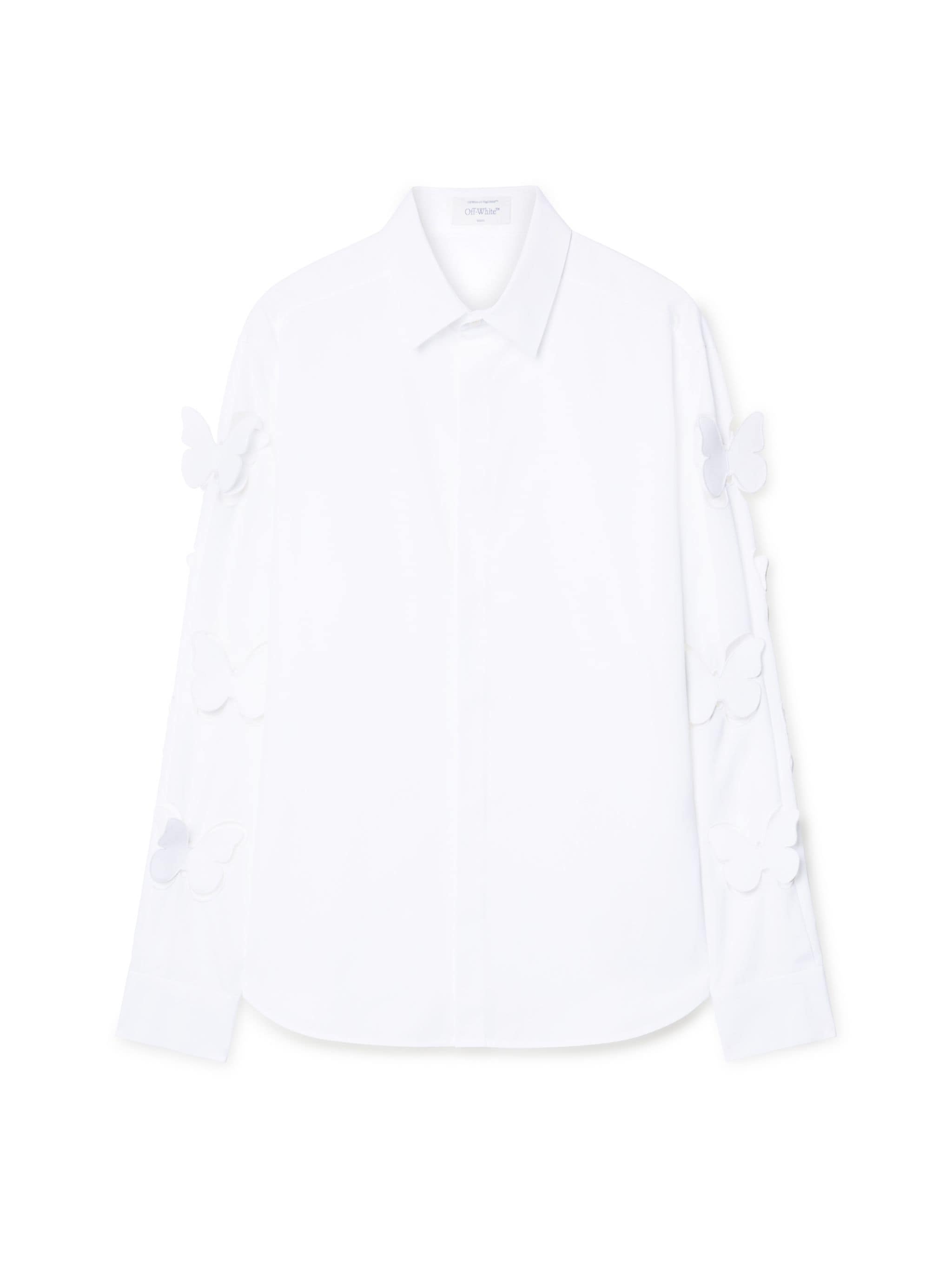 White Butterfly Popeline Shirt - 1