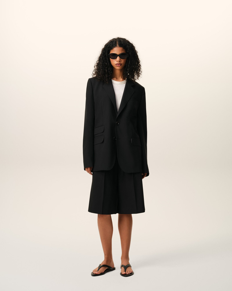 AMI Paris BLACK NEW WOOL SINGLE BREASTED BOXY JACKET outlook