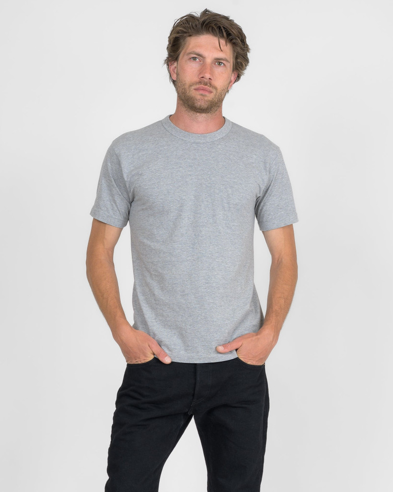 Iron Heart UTIL-GRY UTILITEES - 5.5oz Loopwheel Crew Neck T-Shirt - Grey outlook