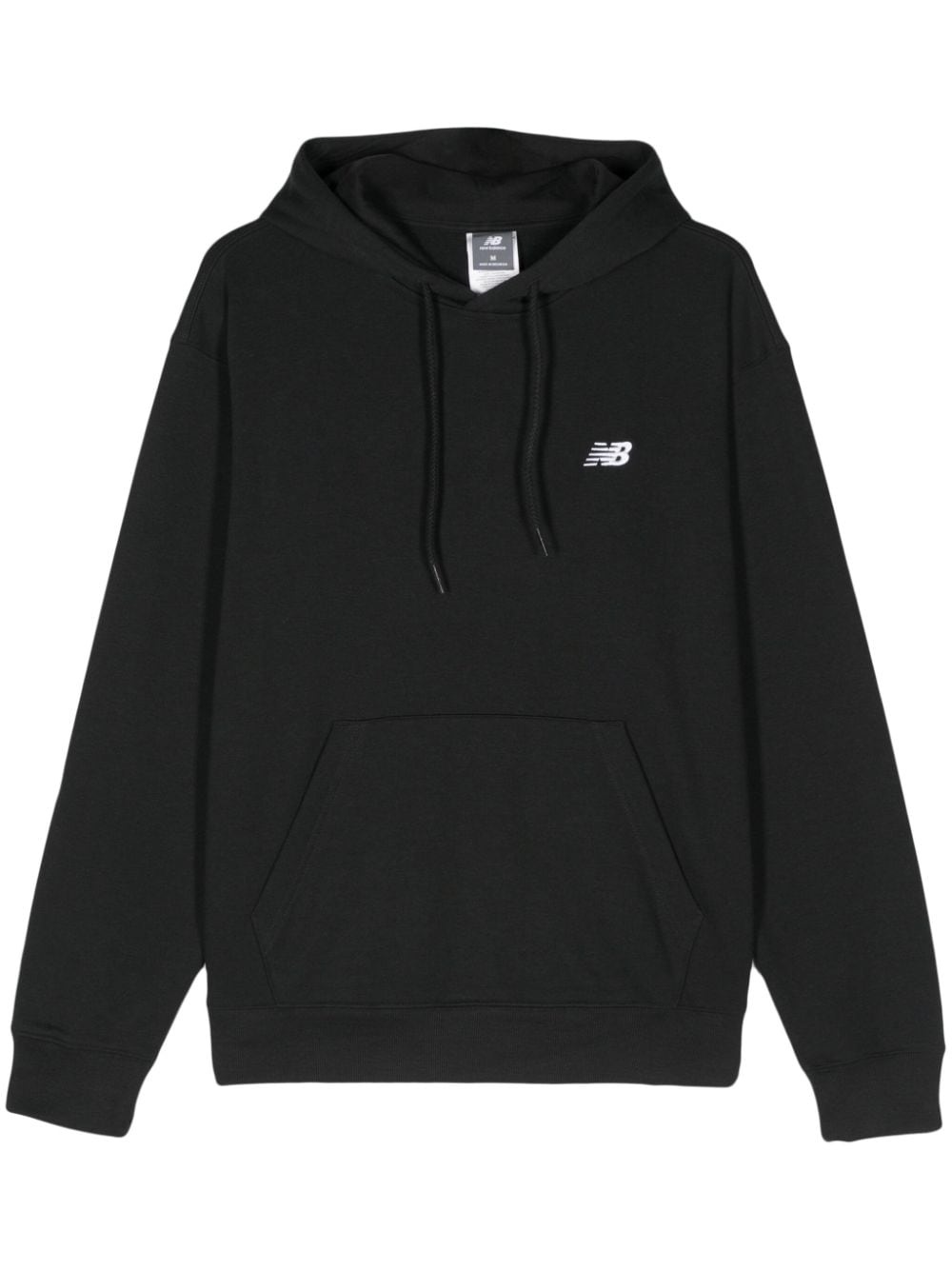 logo-embroidered drawstring hoodie - 1