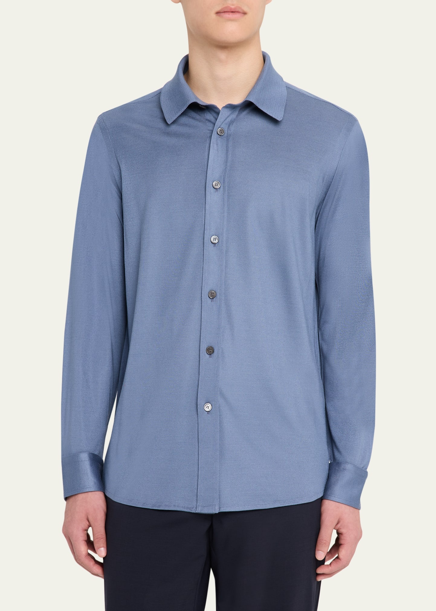 Men's Silk Pique Sport Shirt - 4