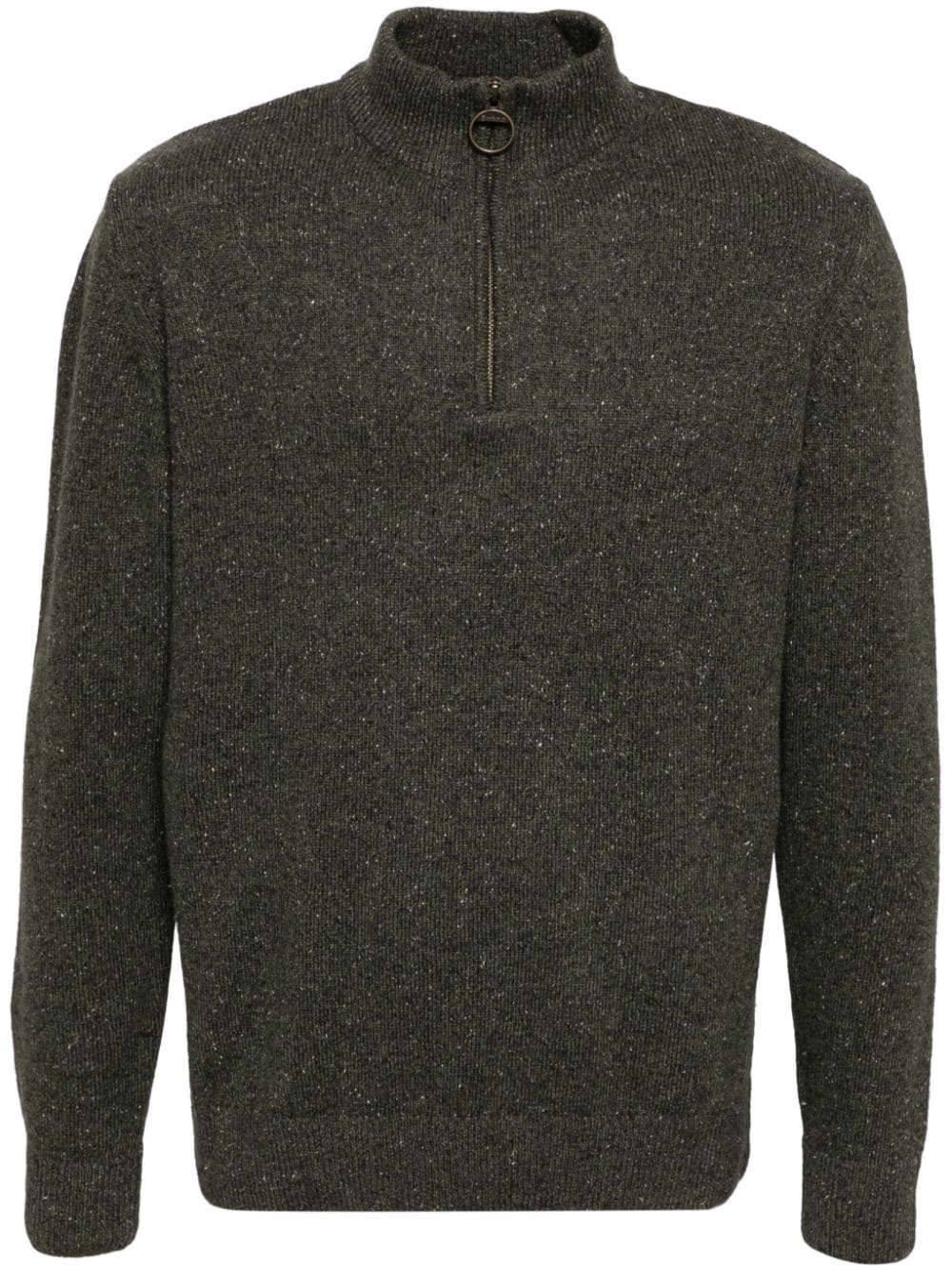 long-sleeved half-zip jumper - 1