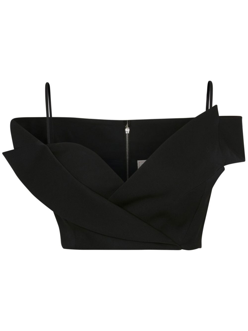 Trompe L'oeil tailored crop top - 1