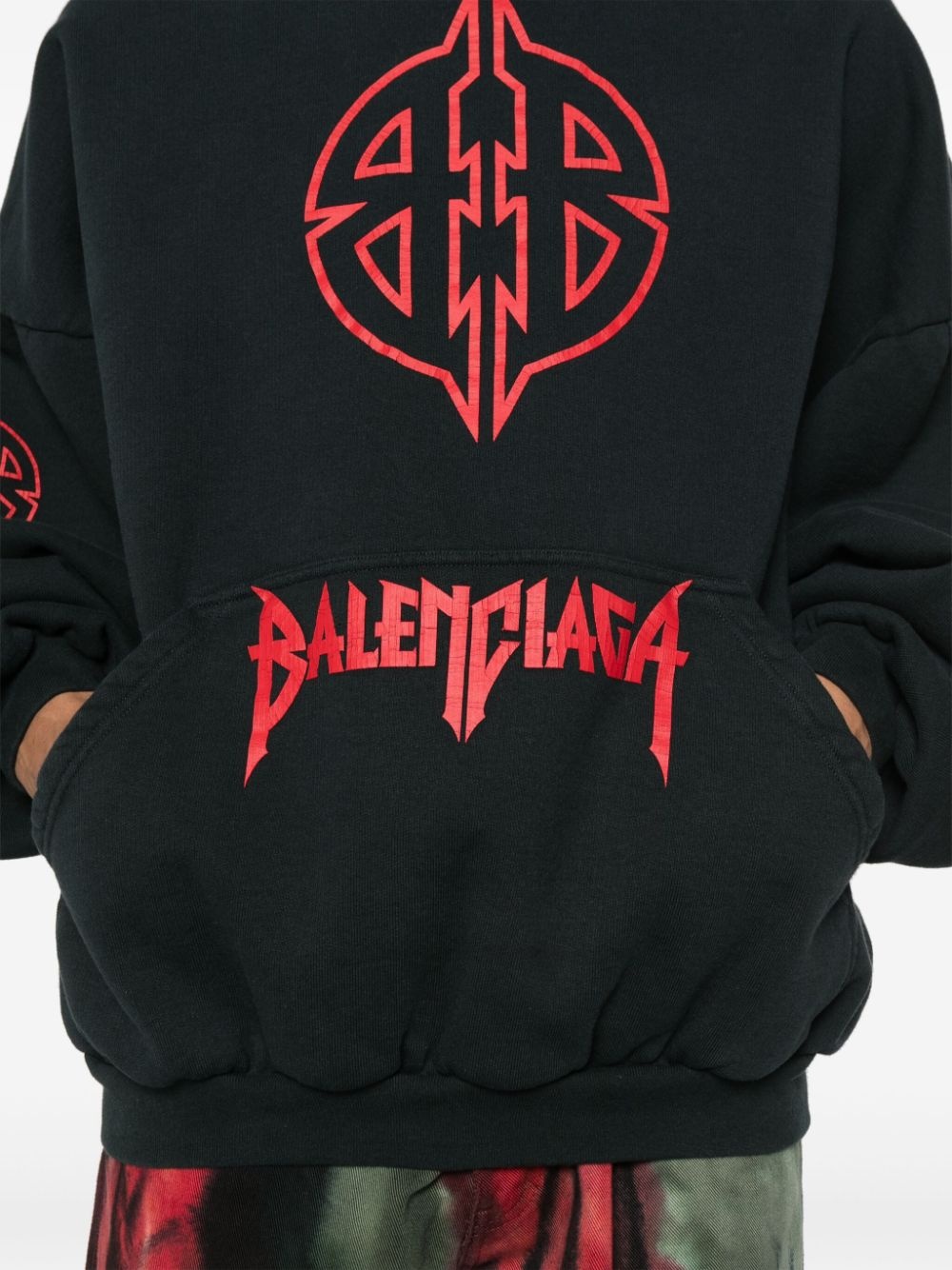 graphic-print cotton hoodie - 6