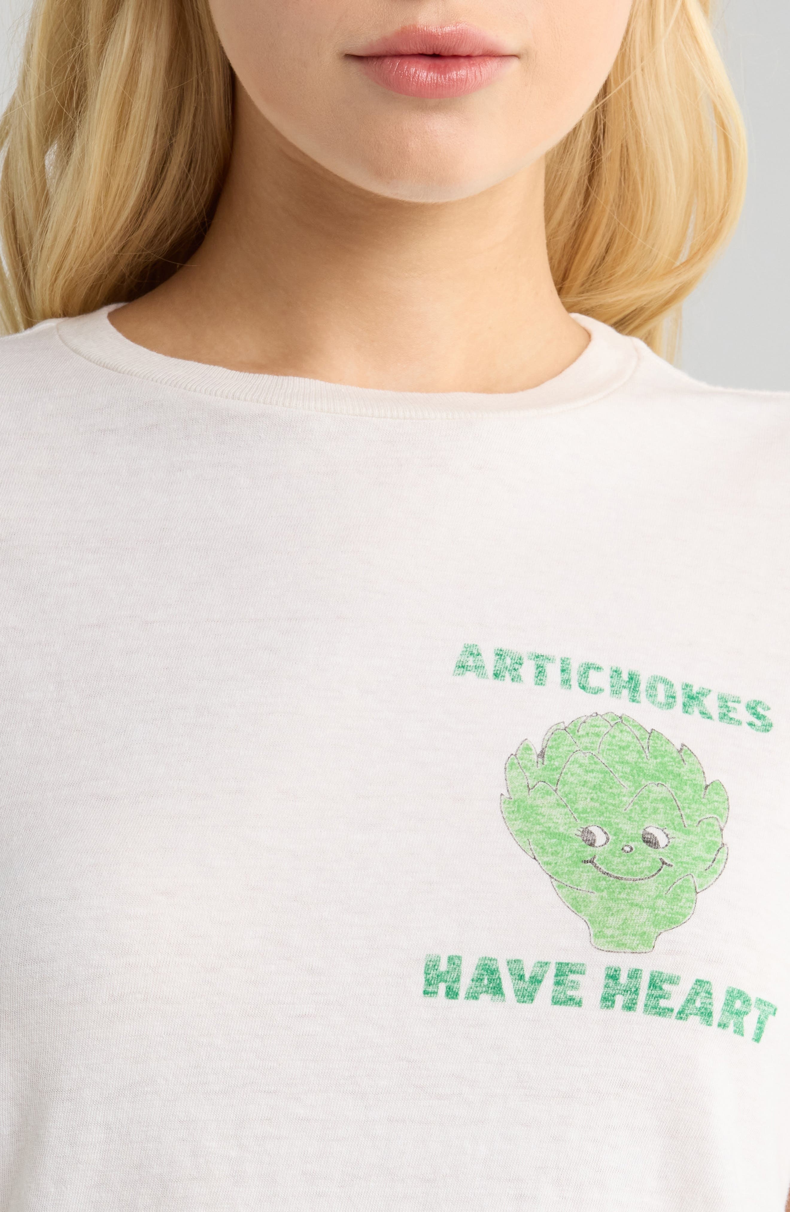 Re/Done Artichoke Cotton Graphic T-Shirt in Vintage White at Nordstrom - 4