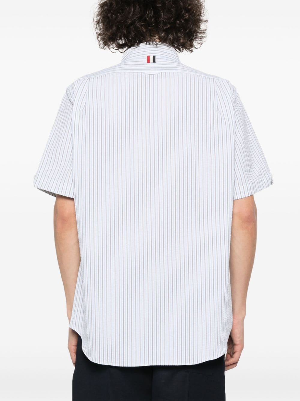 striped seersucker cotton shirt - 4