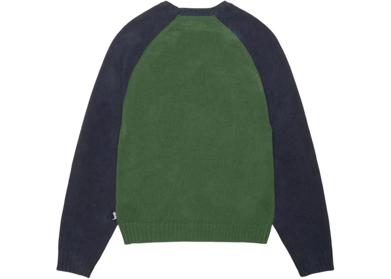 Stüssy Stussy Colorblocked Raglan Knit Crew Green outlook