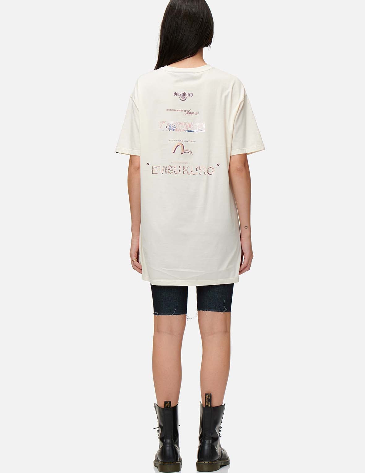 Ukiyo-E Infused Logo Label Print Oversized T-shirt - 5