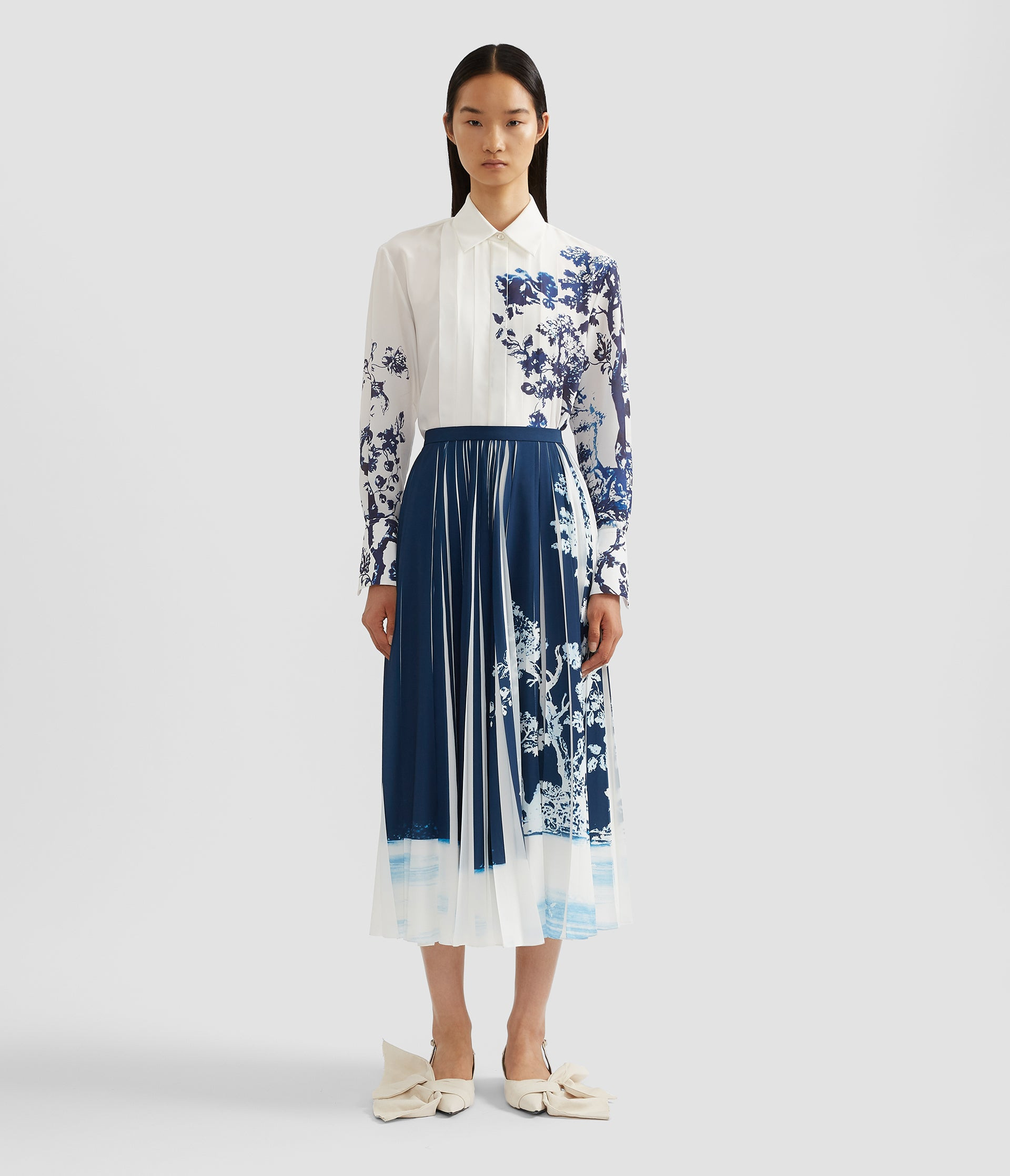 PLEATED MIDI SKIRT - 4