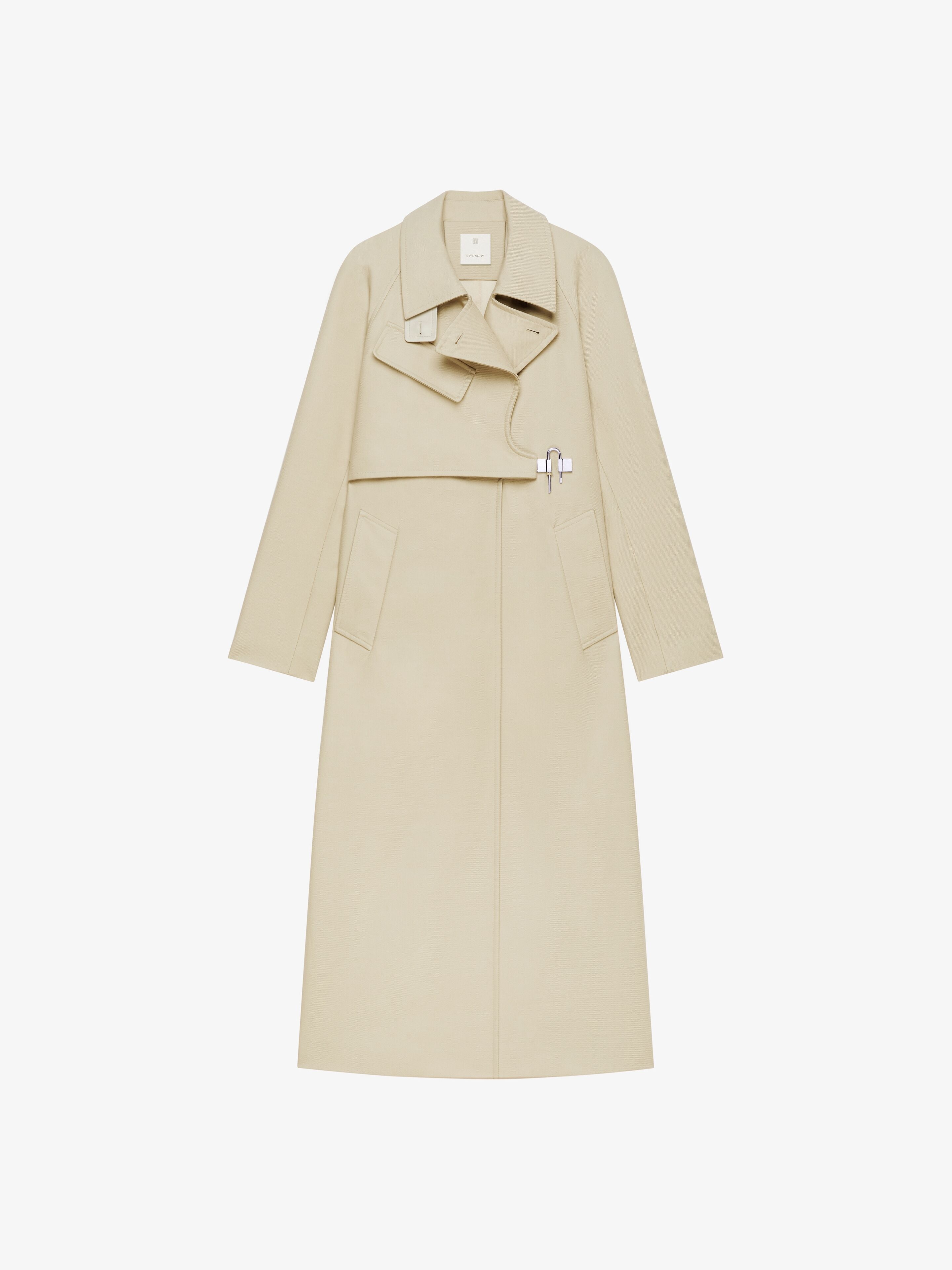 TRENCH COAT IN COTTON TWILL WITH U-LOCK BUCKLE - 1