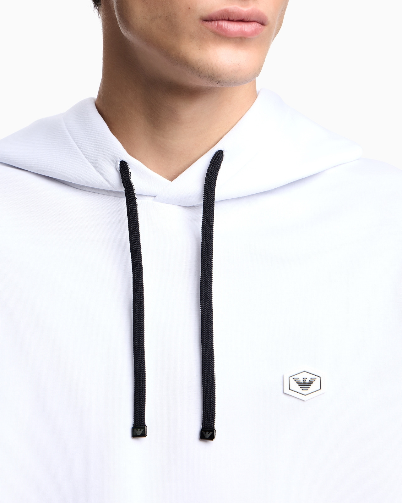 Hooded sweatshirt with micro logo patch - 5