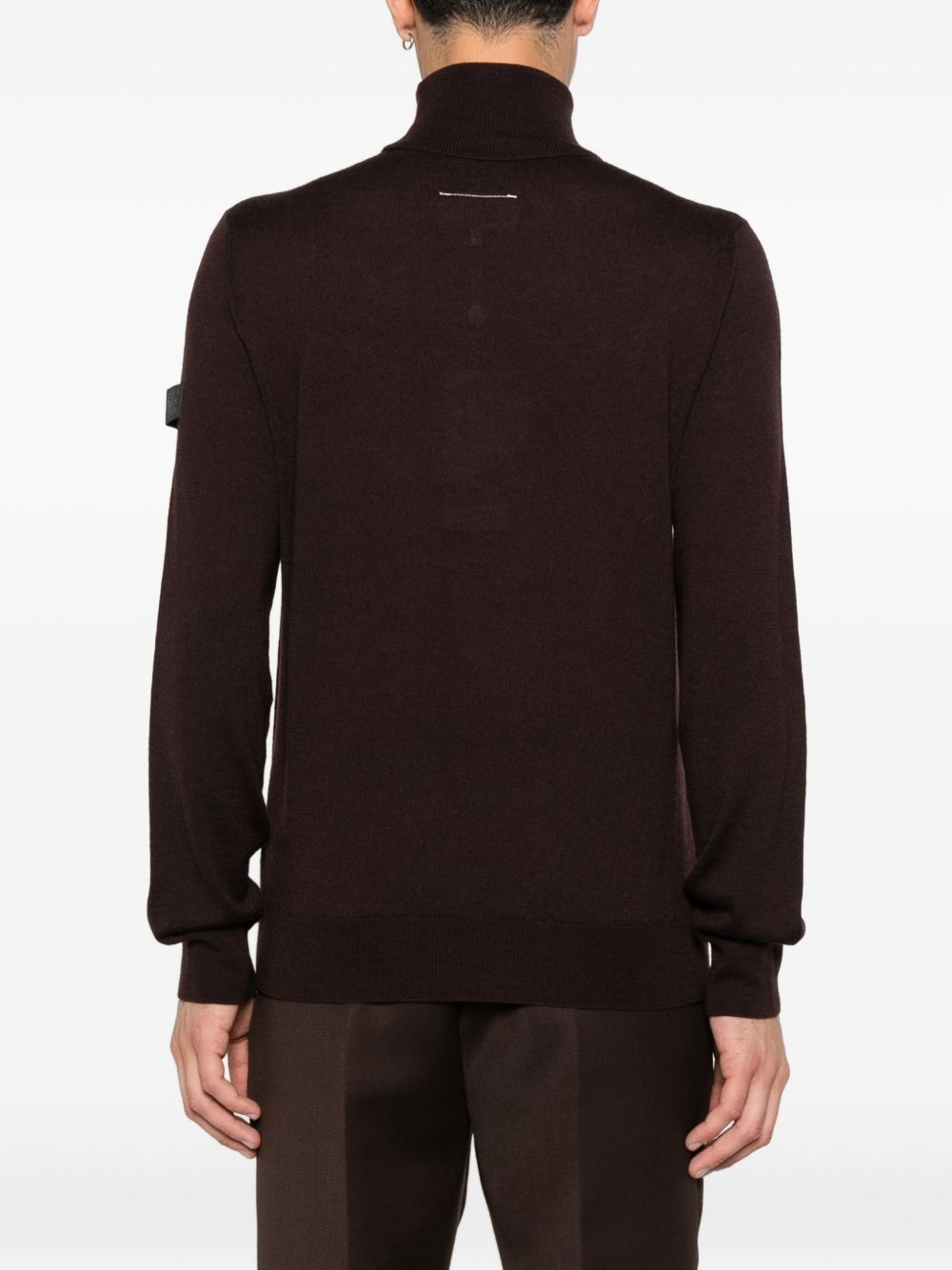roll-neck panelled sweater - 4