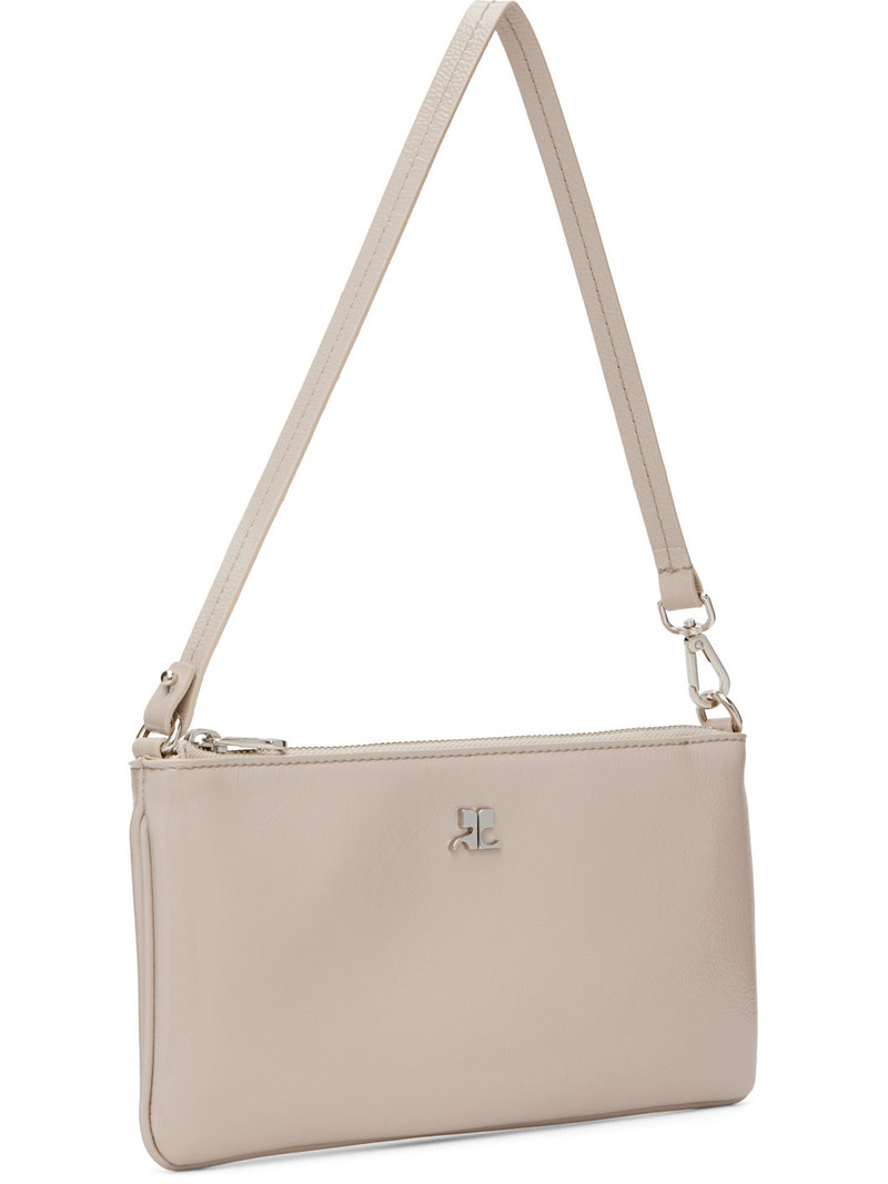 courrèges Beige Zipped Naplack Pouch outlook