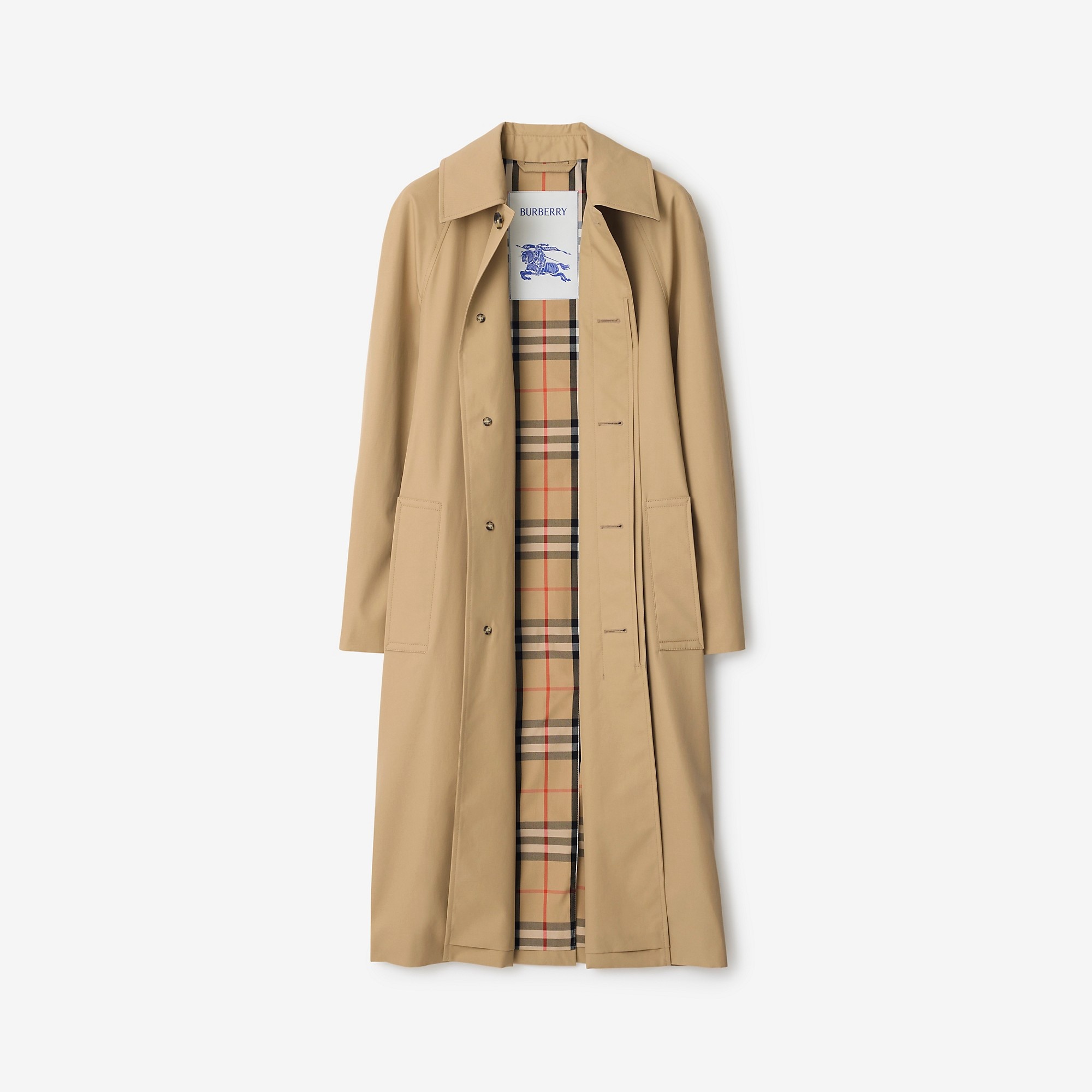 Long Gabardine Car Coat - 5