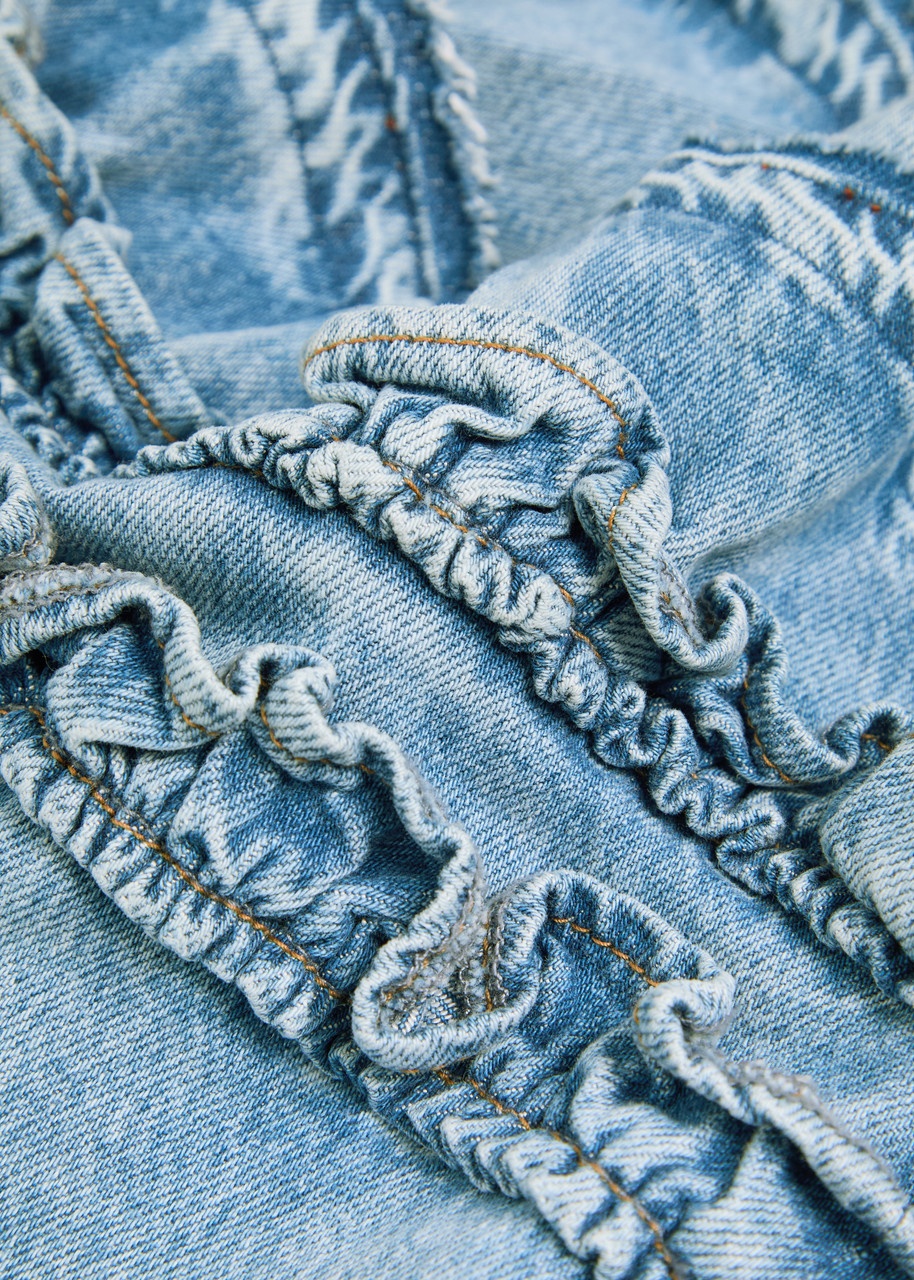 Ganni Tiered Denim Mini Dress - 5