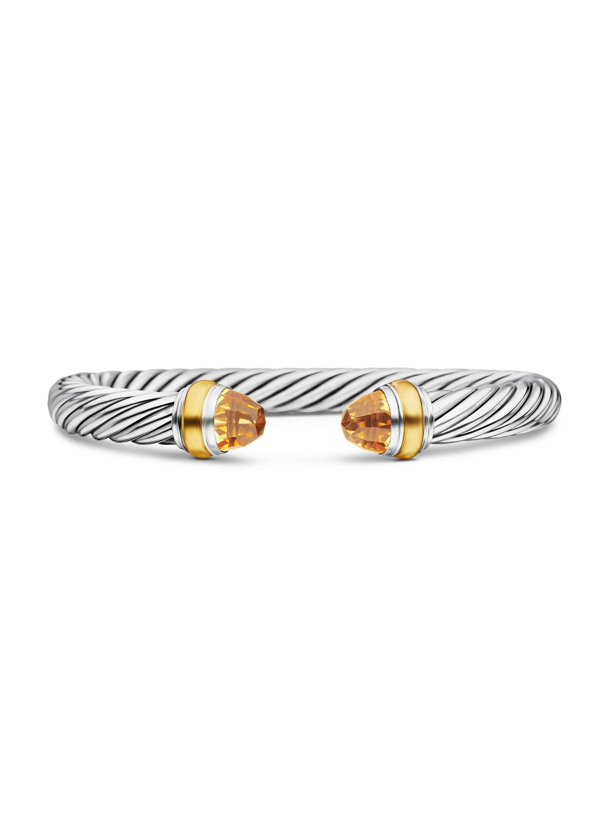 Women's Classic Cable Bracelet in Sterling Silver - Citrine - 1