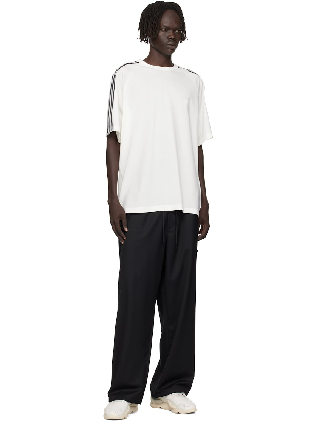 White Short Sleeve 3-Stripes T-shirt - 4