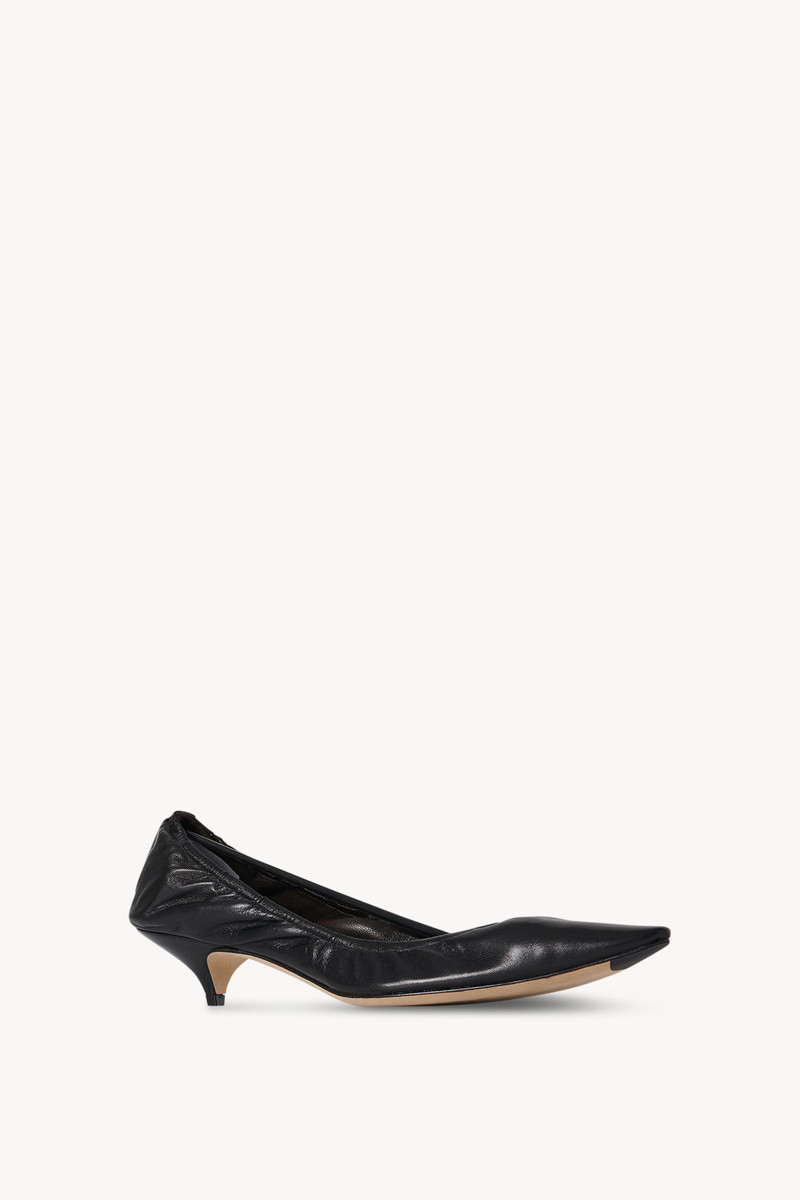 The Row Liisa Kitten Heel in Leather outlook