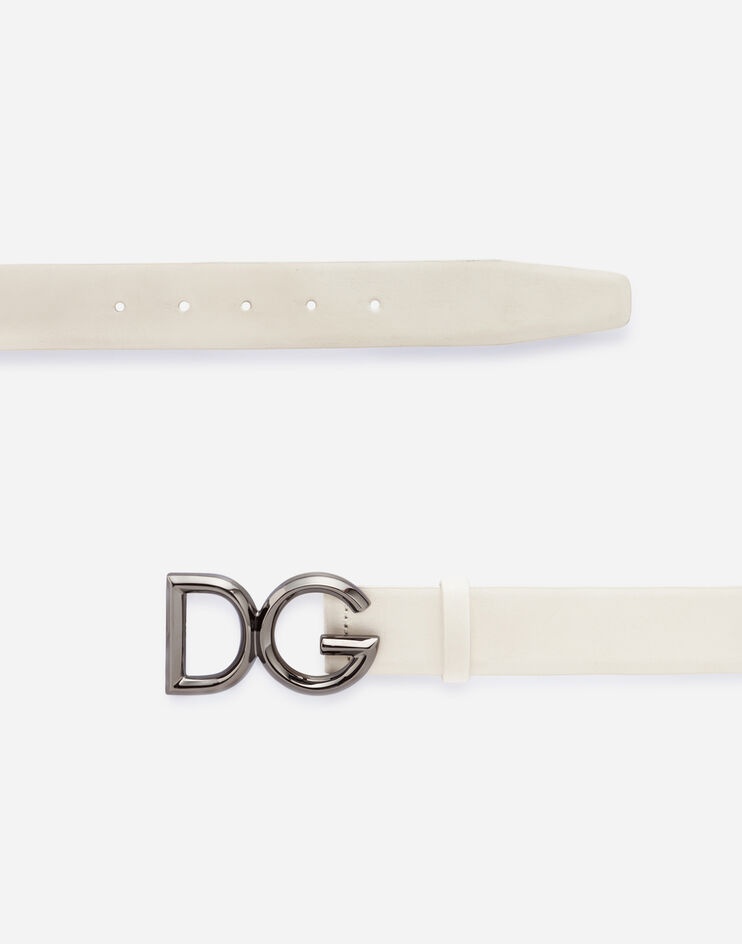Cowhide belt with DG logo - 2