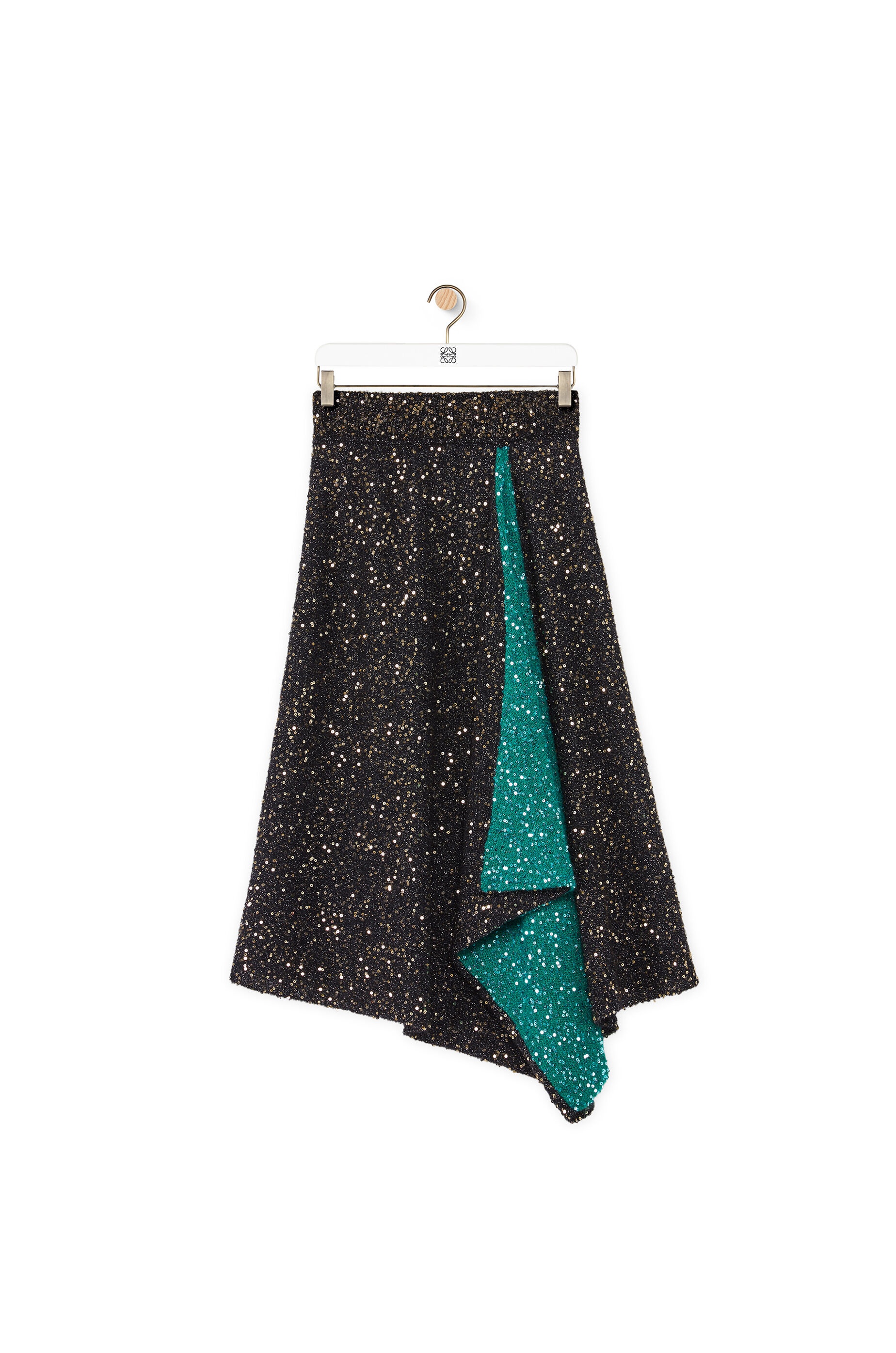 Sequin knit skirt in wool mohair - 1