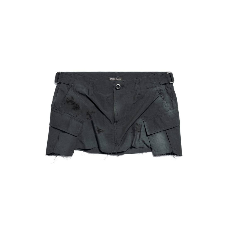 Women's Cargo Mini Skirt in Black 1