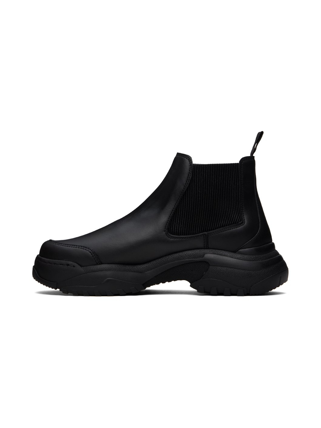 Black Faux-Leather Boots - 3