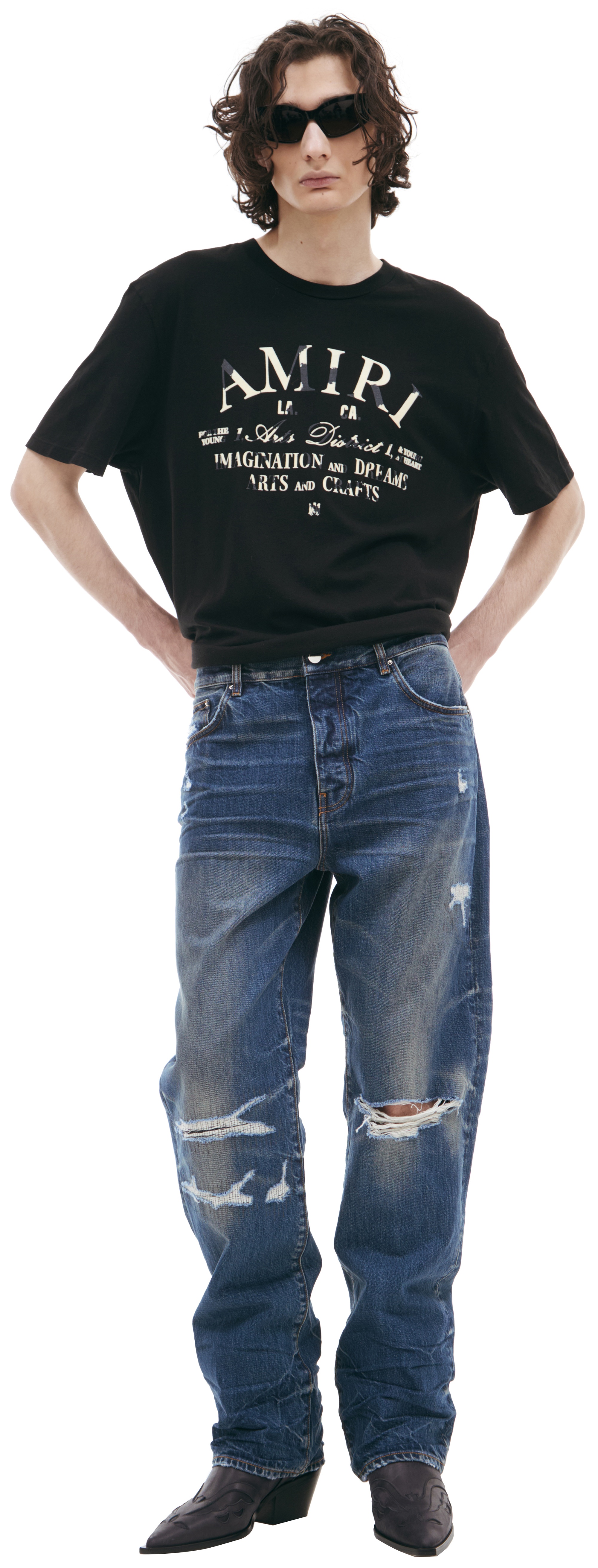 BLUE JEANS WITH SCUFFS - 1