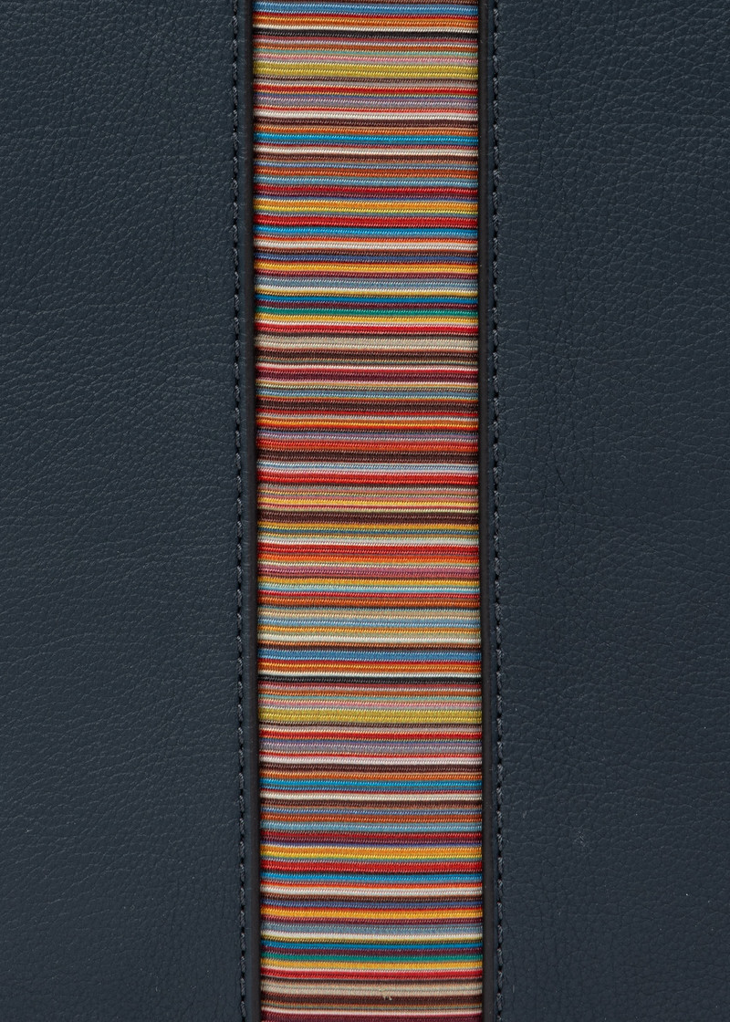 Leather 'Signature Stripe' Backpack 6