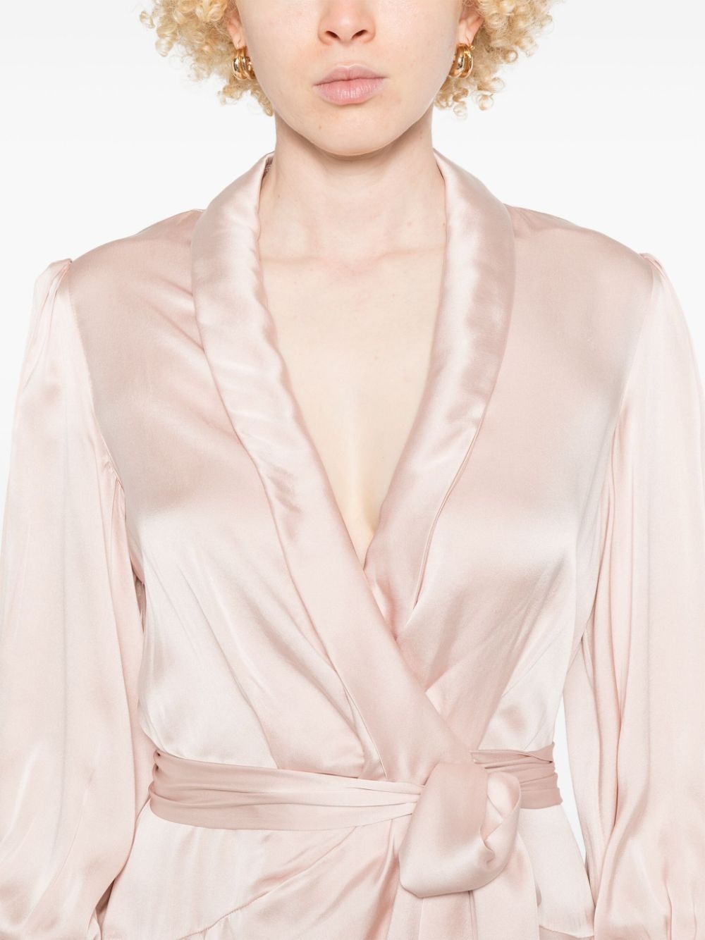 silk wrap mini dress - 5