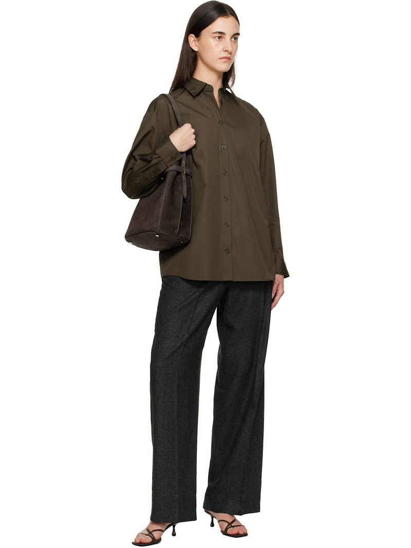 TOTEME Brown Classic Poplin Shirt outlook