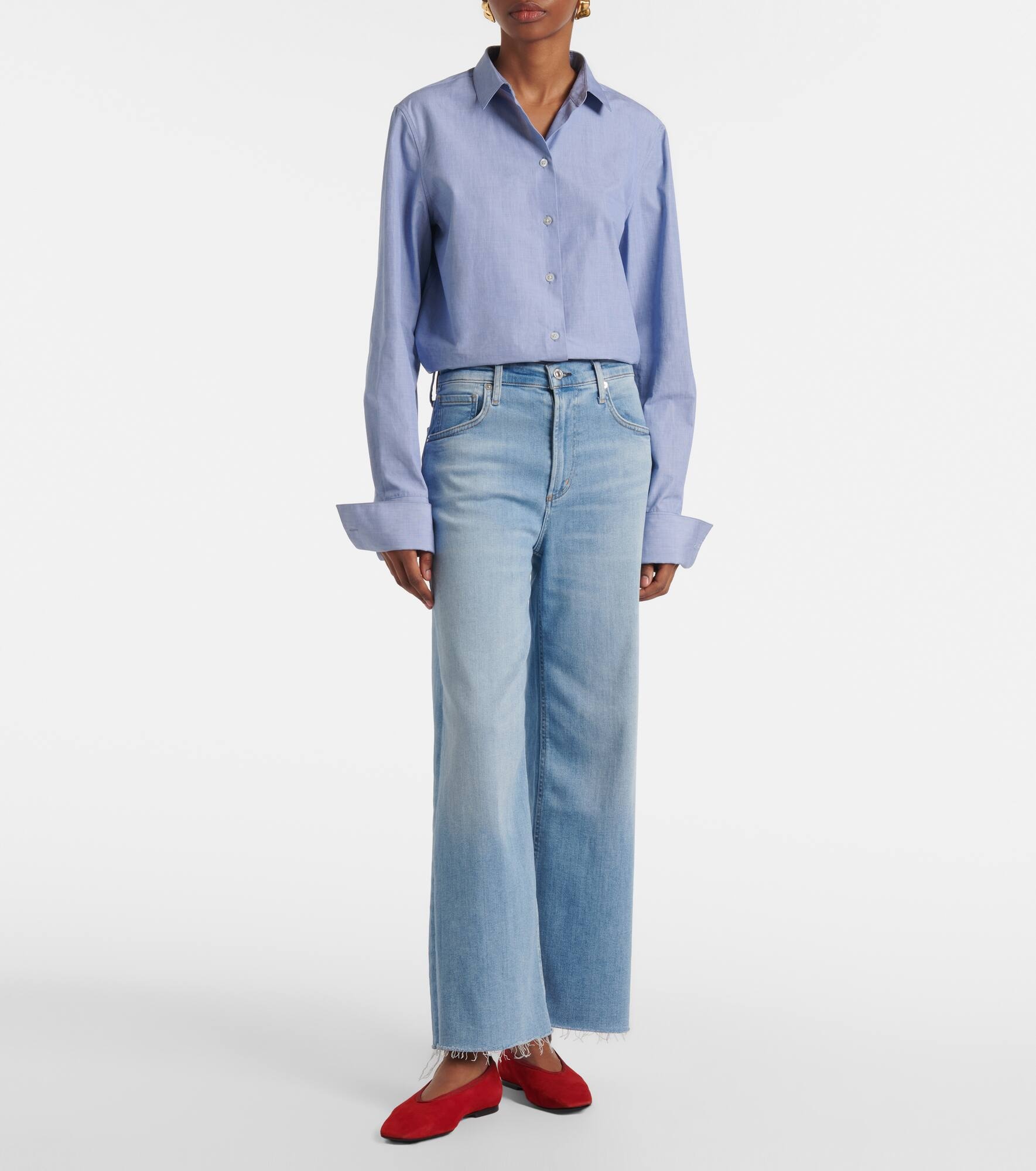 Lyra cropped wide-leg jeans - 6