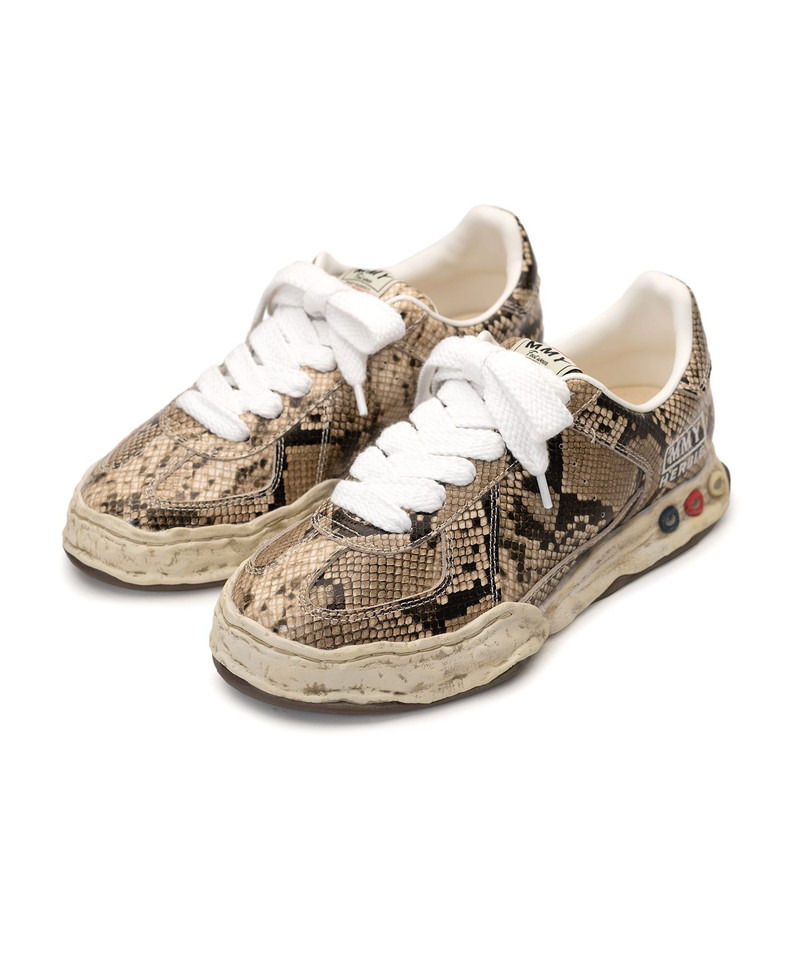 "HERBIE" OG Sole Python Printed Leather Low-top Sneaker 20
