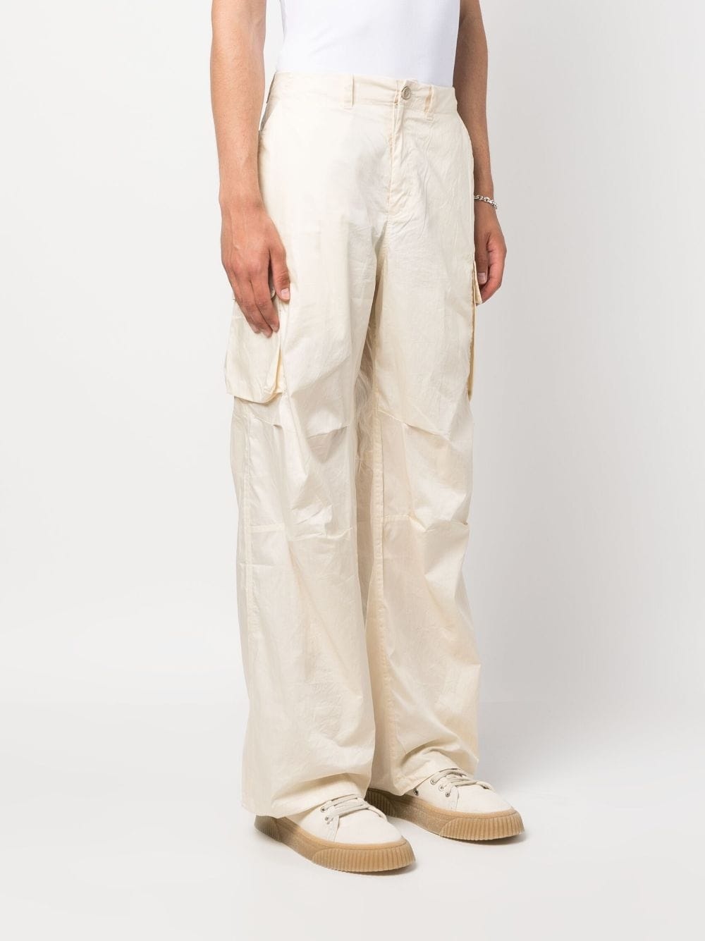 wide-leg cargo trousers - 3