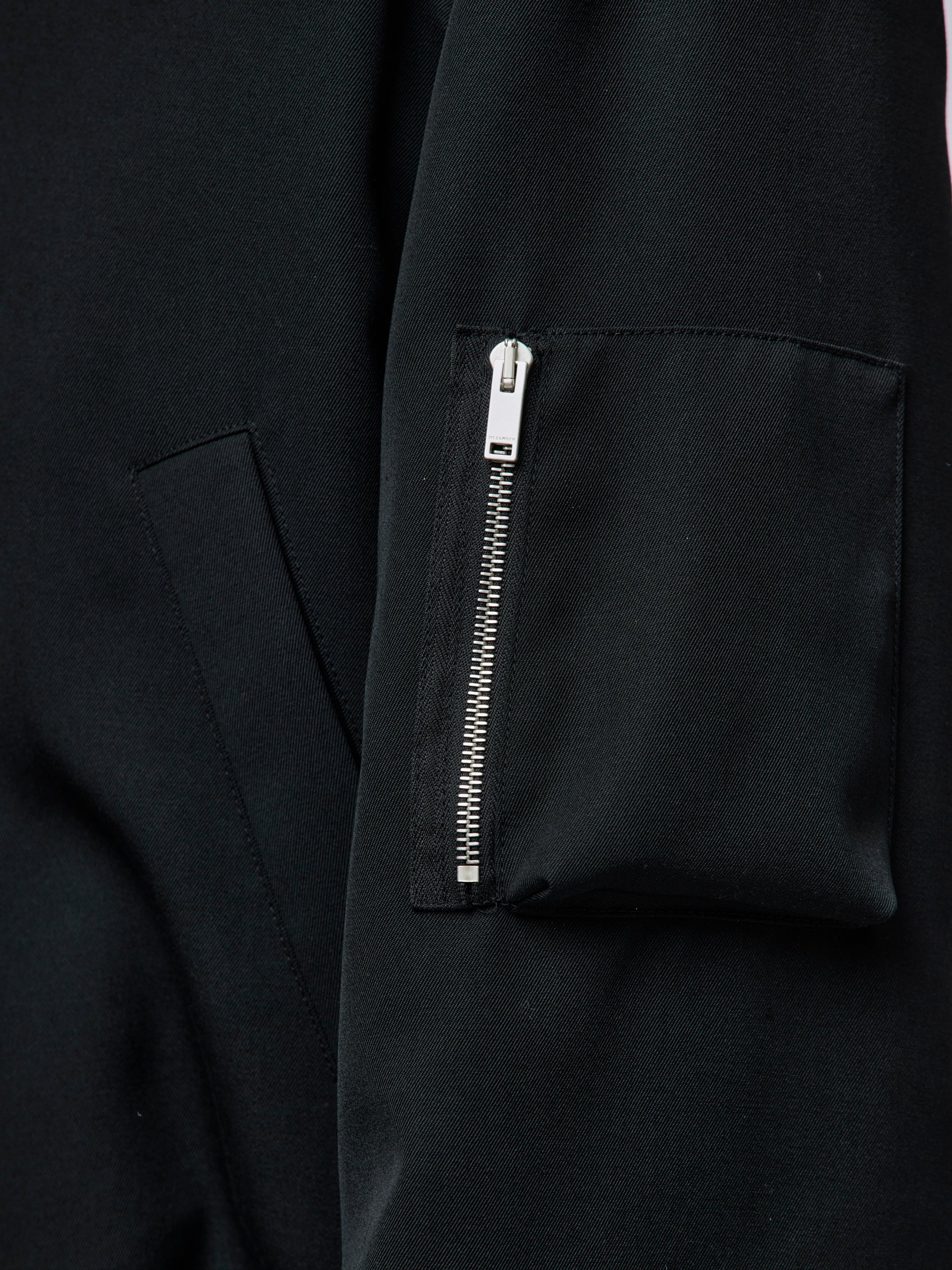 RIB COLLAR BLOUSON JACKET (BLACK) - 5
