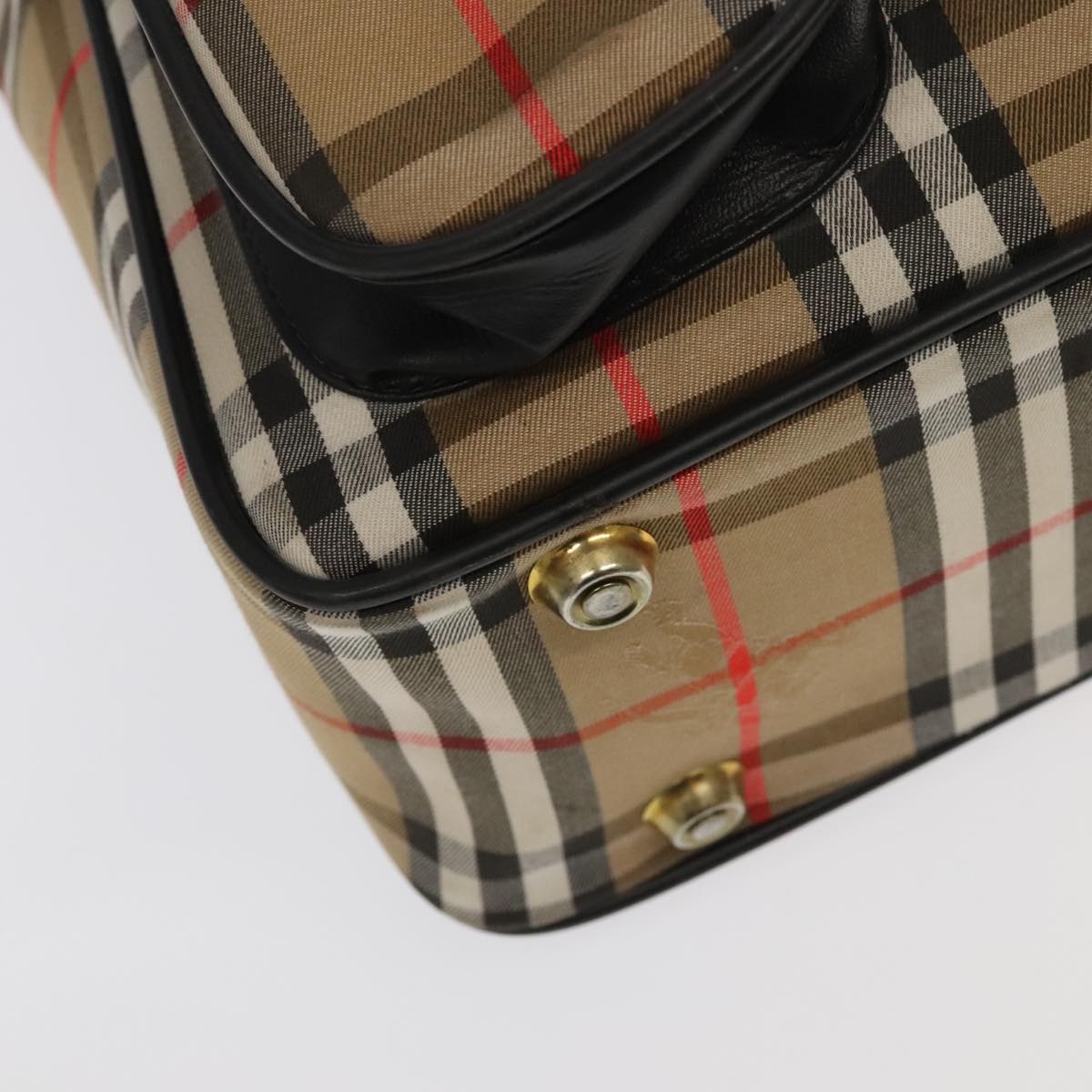 Burberry Nova Check Hand Bag Canvas Beige - 16