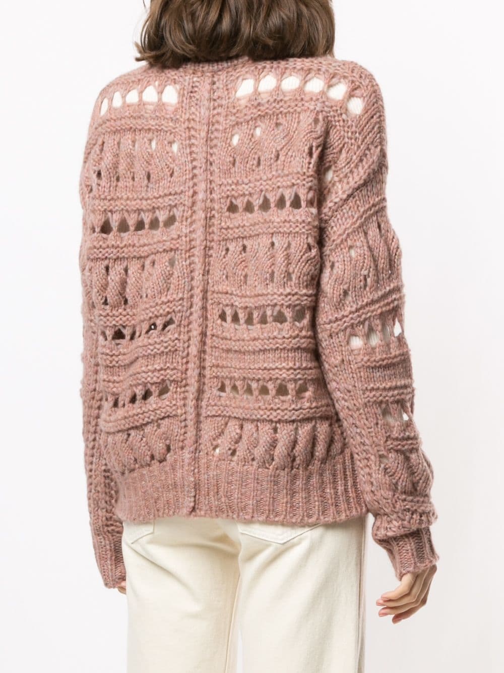 funnel-neck knitted jumper - 4