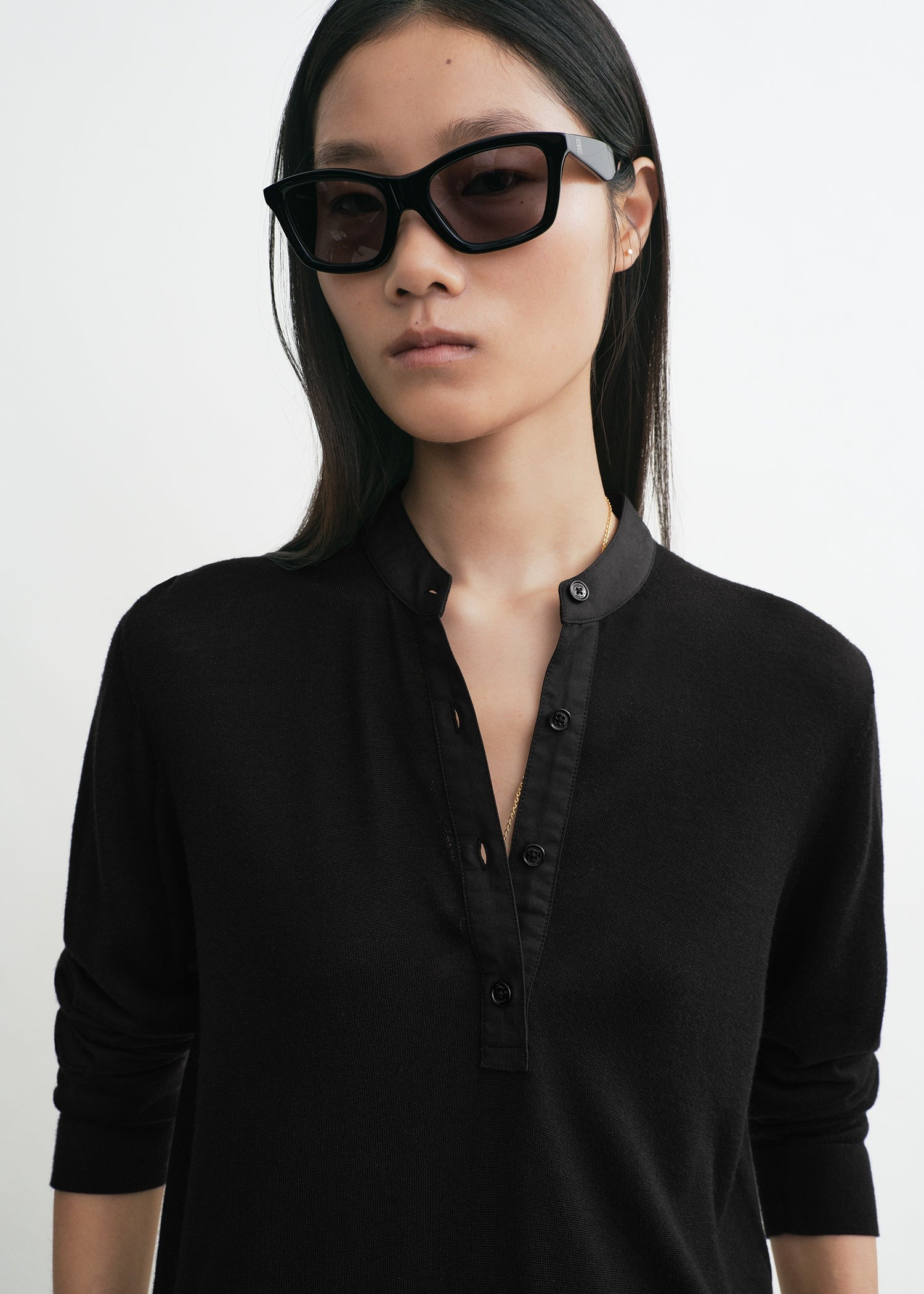 Wool silk knit black - 5