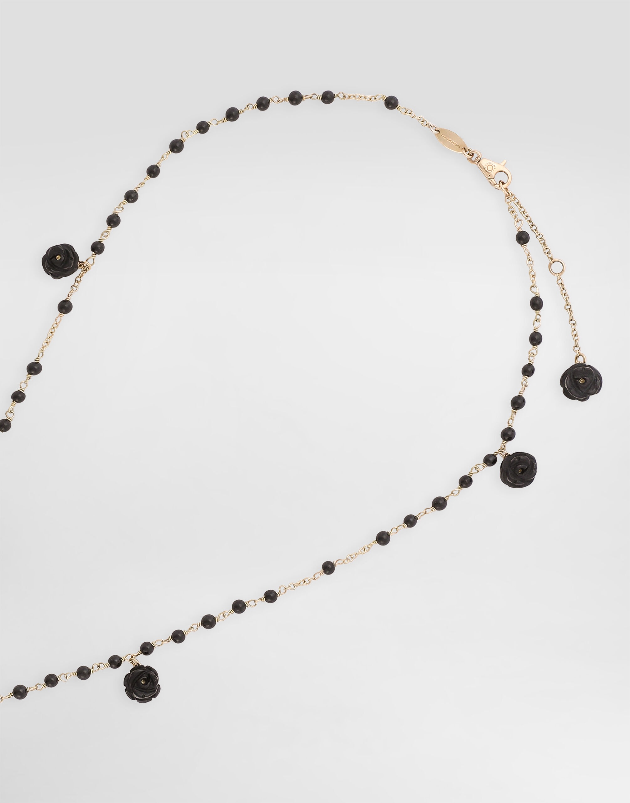 Sicily Rosary Necklace 18-carat yellow gold, black sapphires and black jade - 3