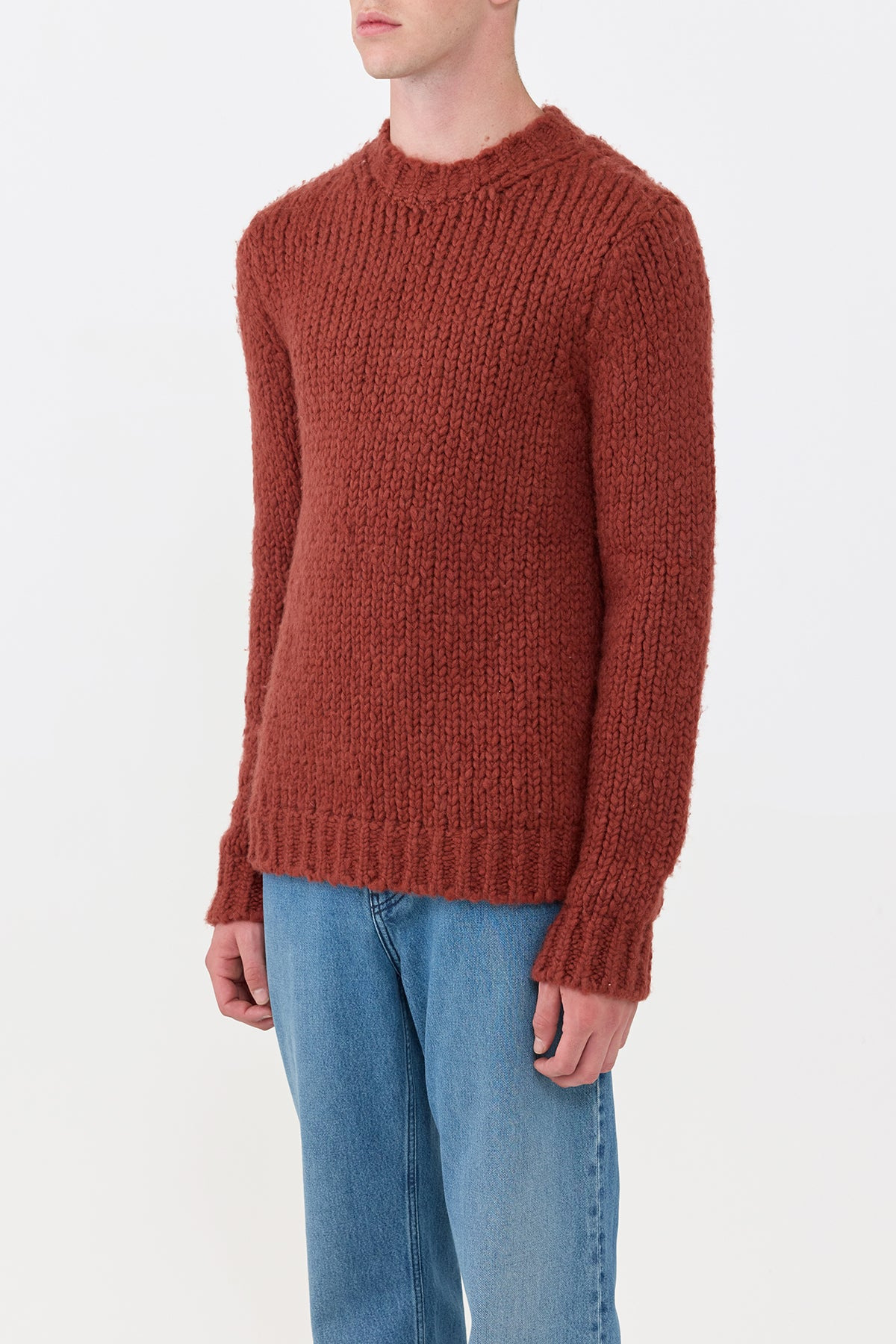 Lawrence Knit Sweater in Burnt Sienna Welfat Cashmere - 3