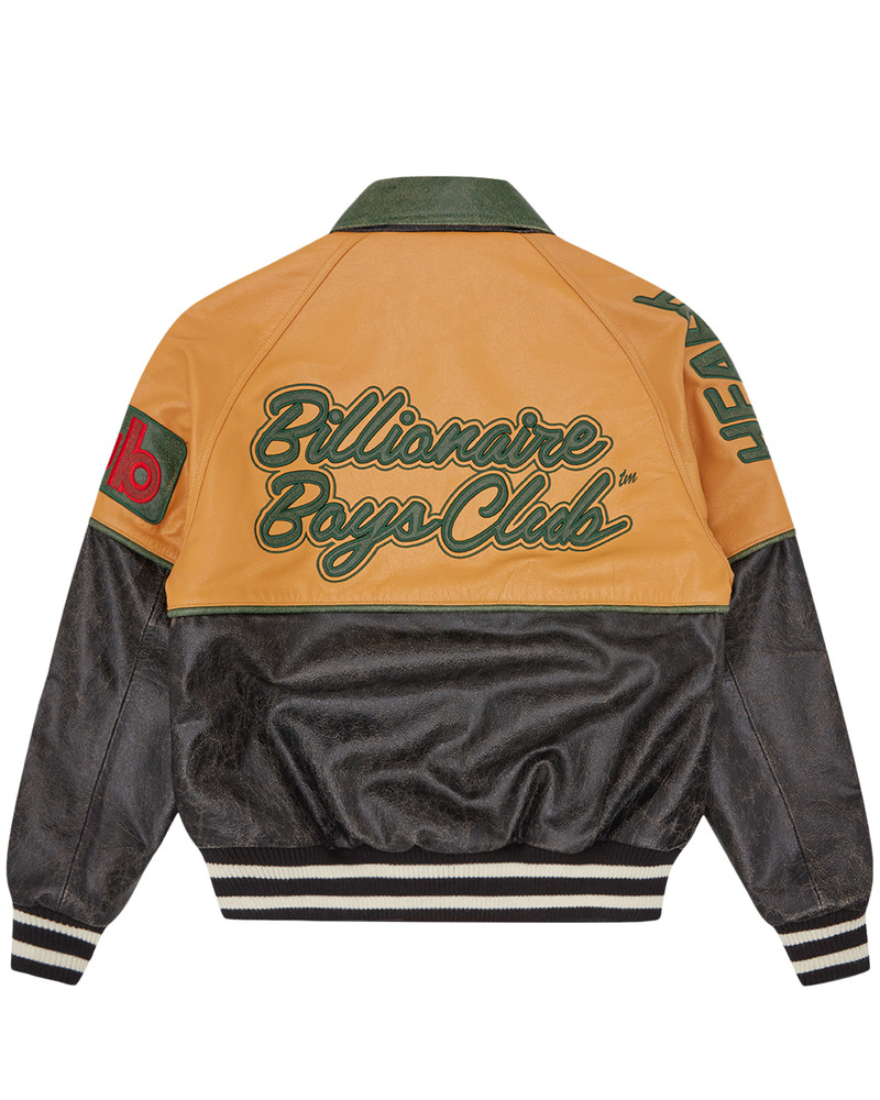 CLUB CRACKED LEATHER VARSITY JACKET 4
