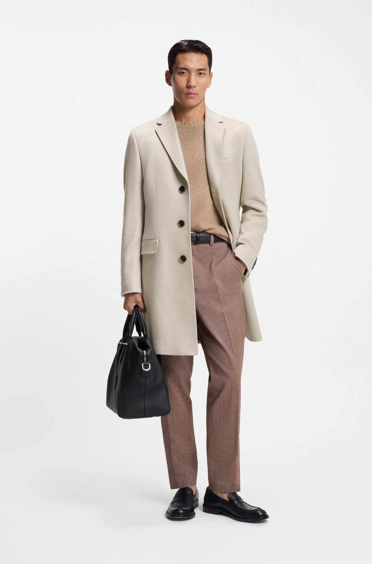SLIM-FIT COAT IN CASHMERE - 4