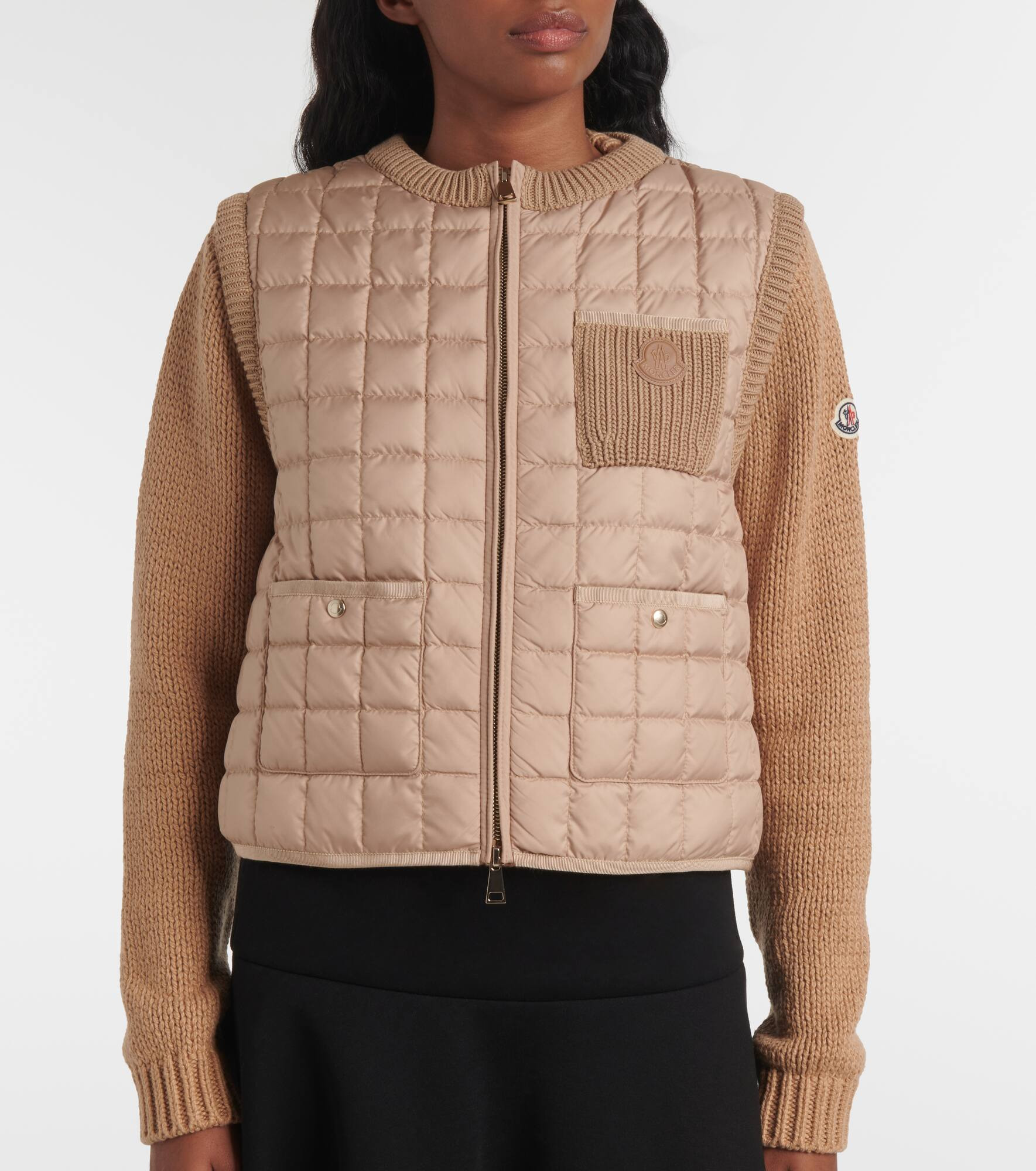 Cotton-blend down vest - 4