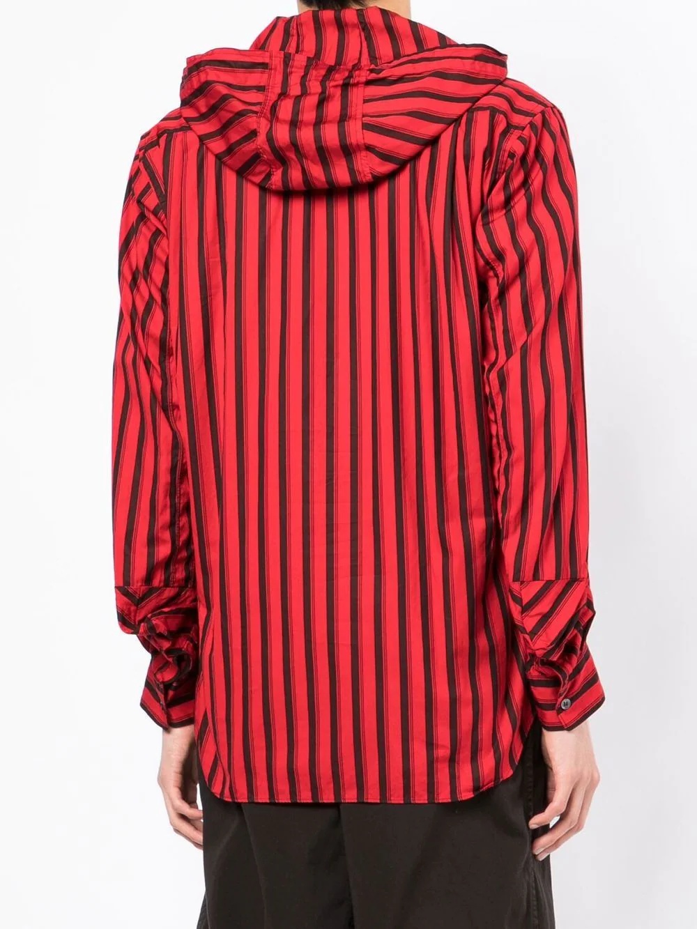 striped long-sleeve hooded shirt - 4