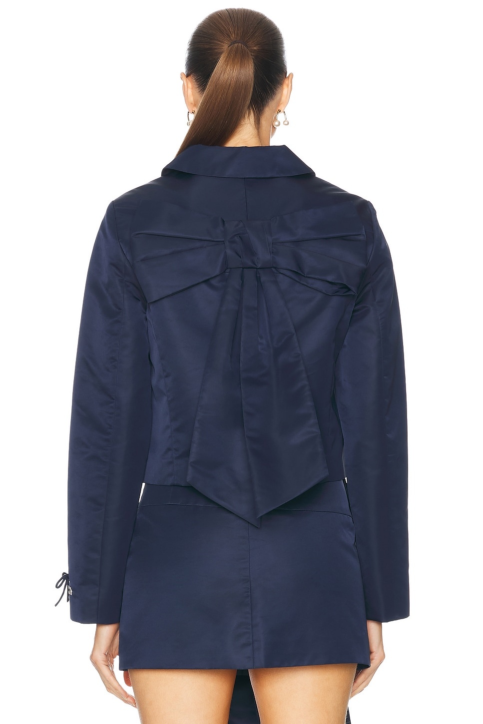 【関税込み】Sandy Liang ブルー Shelby ジャケット Navy Shelby Jacket by Sandy Liang on Sale