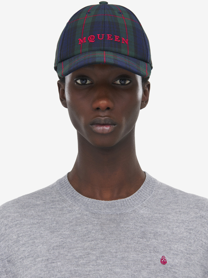 Alexander McQueen Tartan McQueen Logo Baseball Cap outlook
