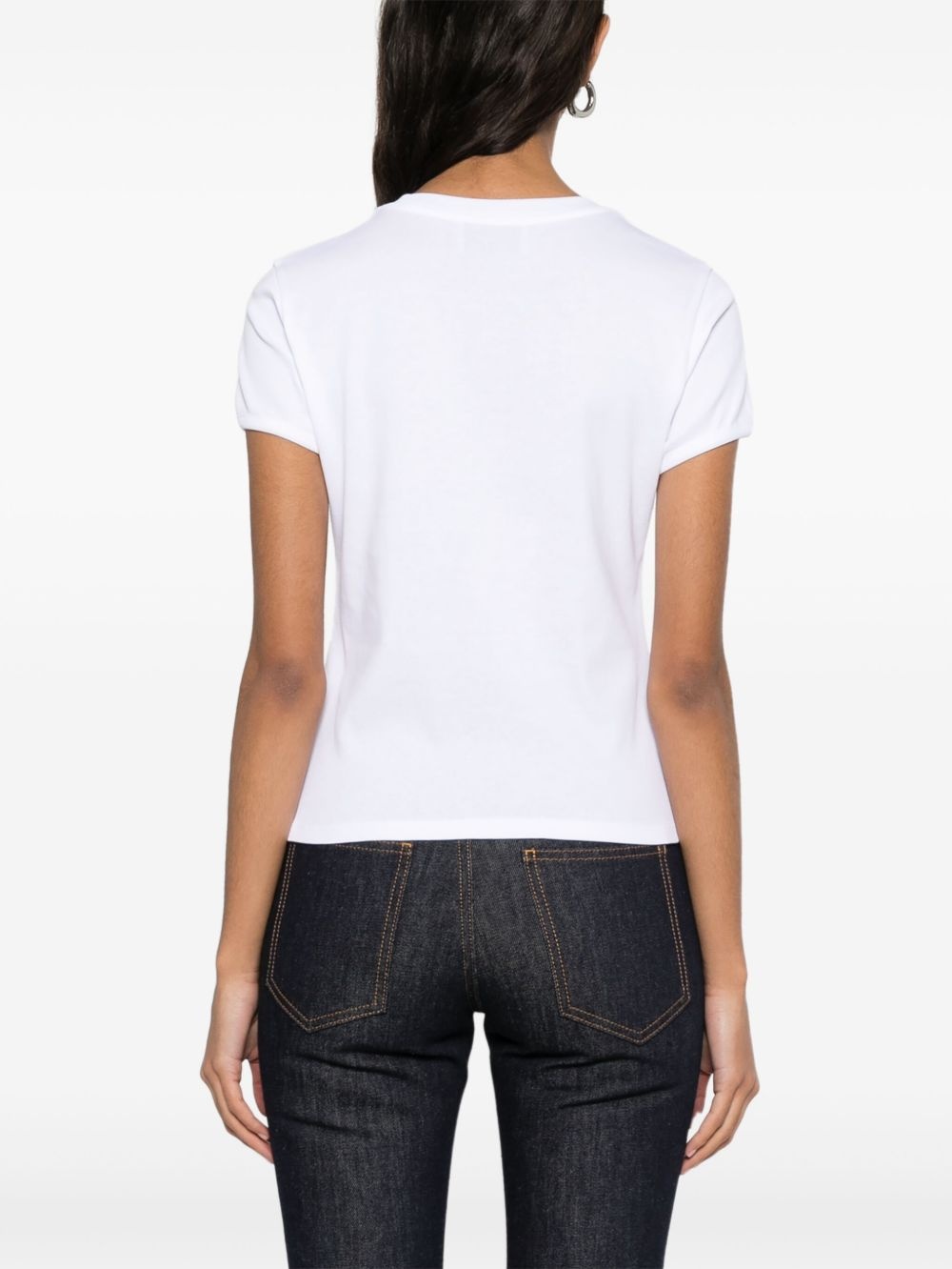 crystal embellished-logo T-shirt - 4