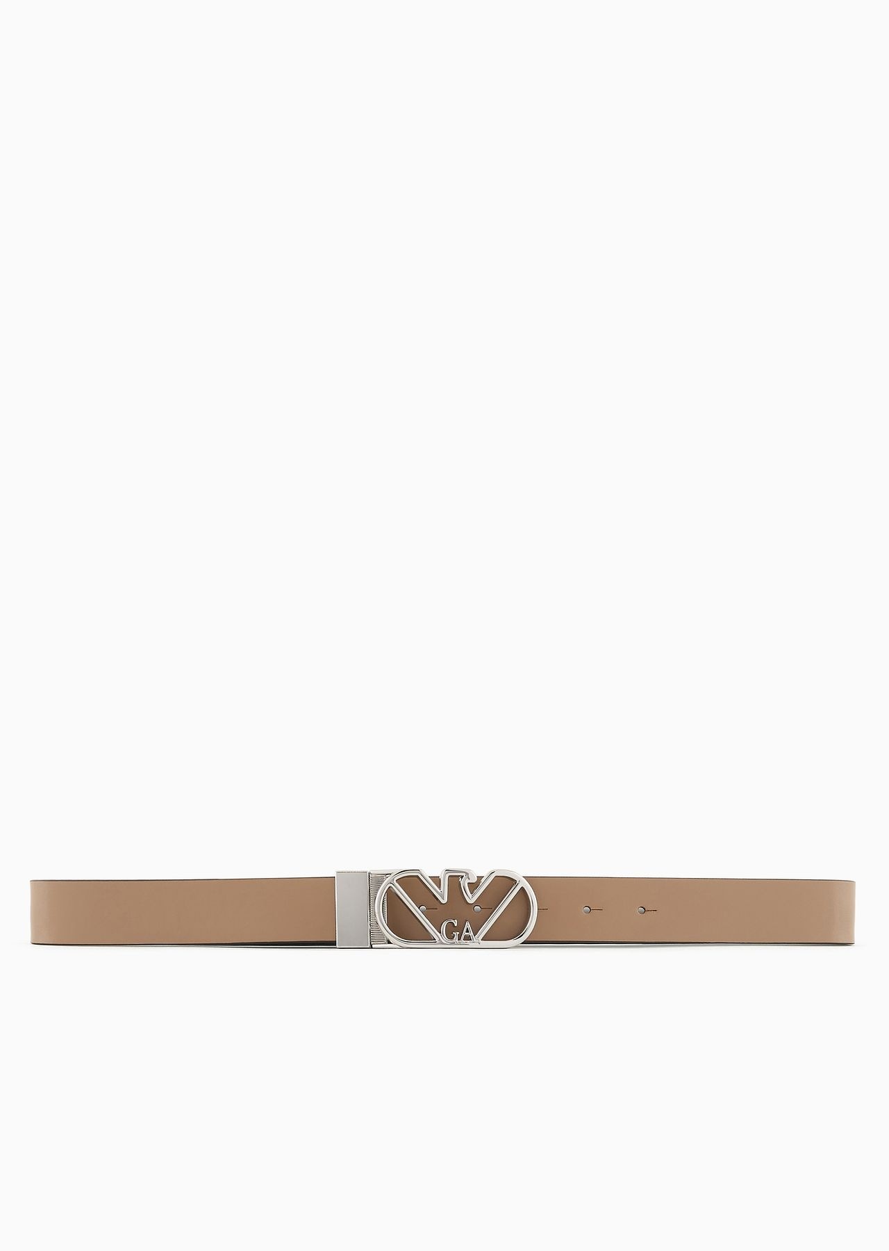 Reversible belt in deer-print leather with eagle buckle - 3