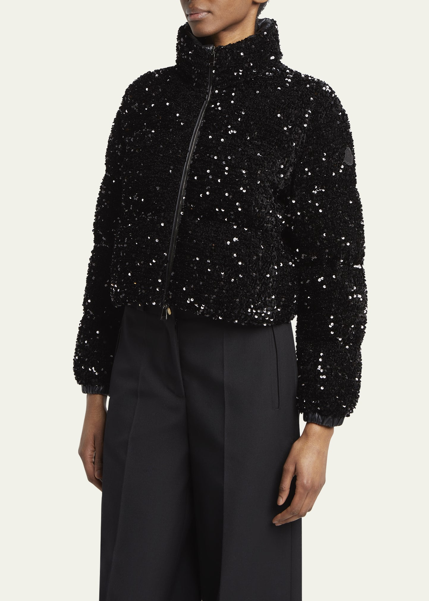 Louvi Sequined Short Down Jacket - 4