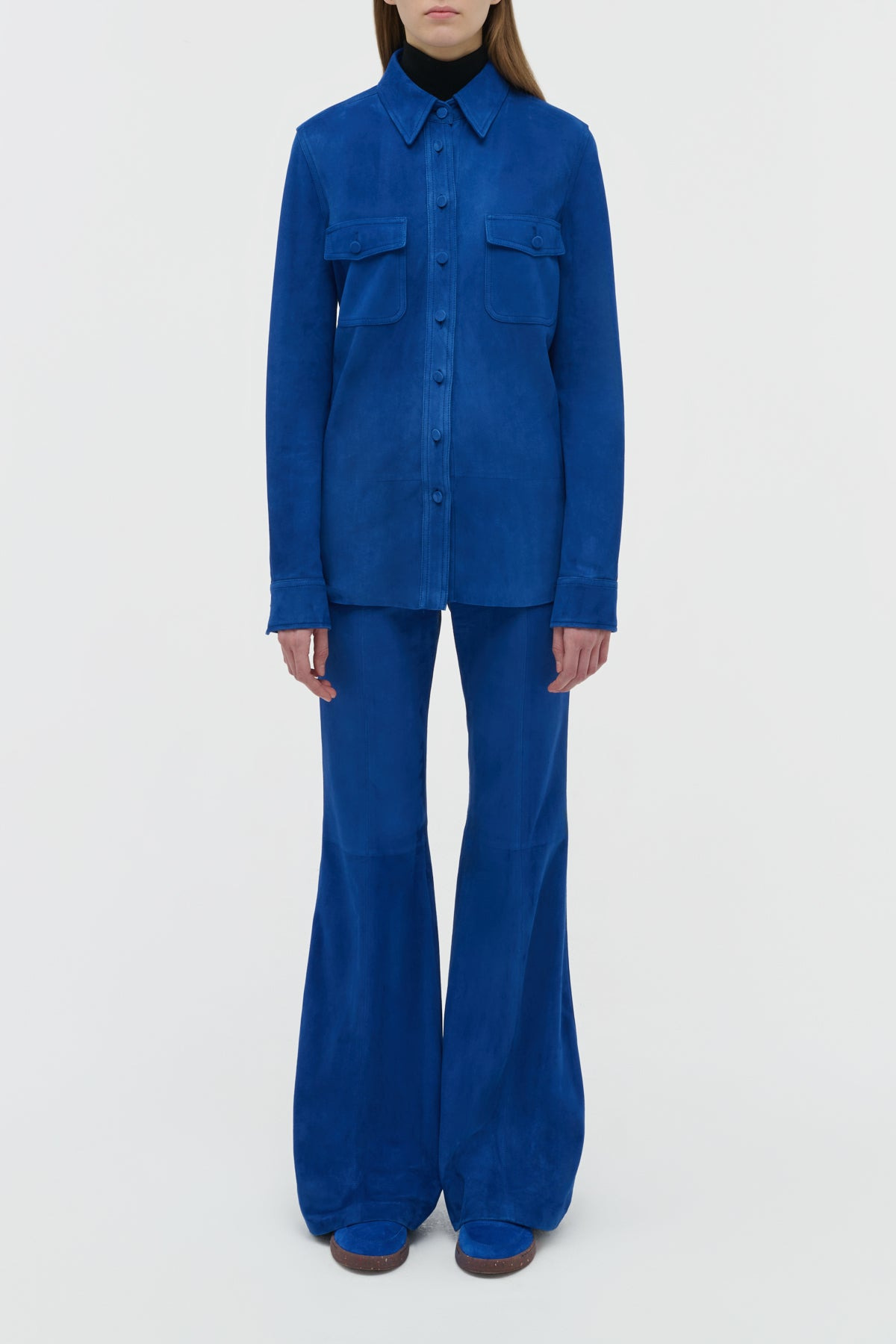 John Austin Shirt in Cobalt Suede - 2